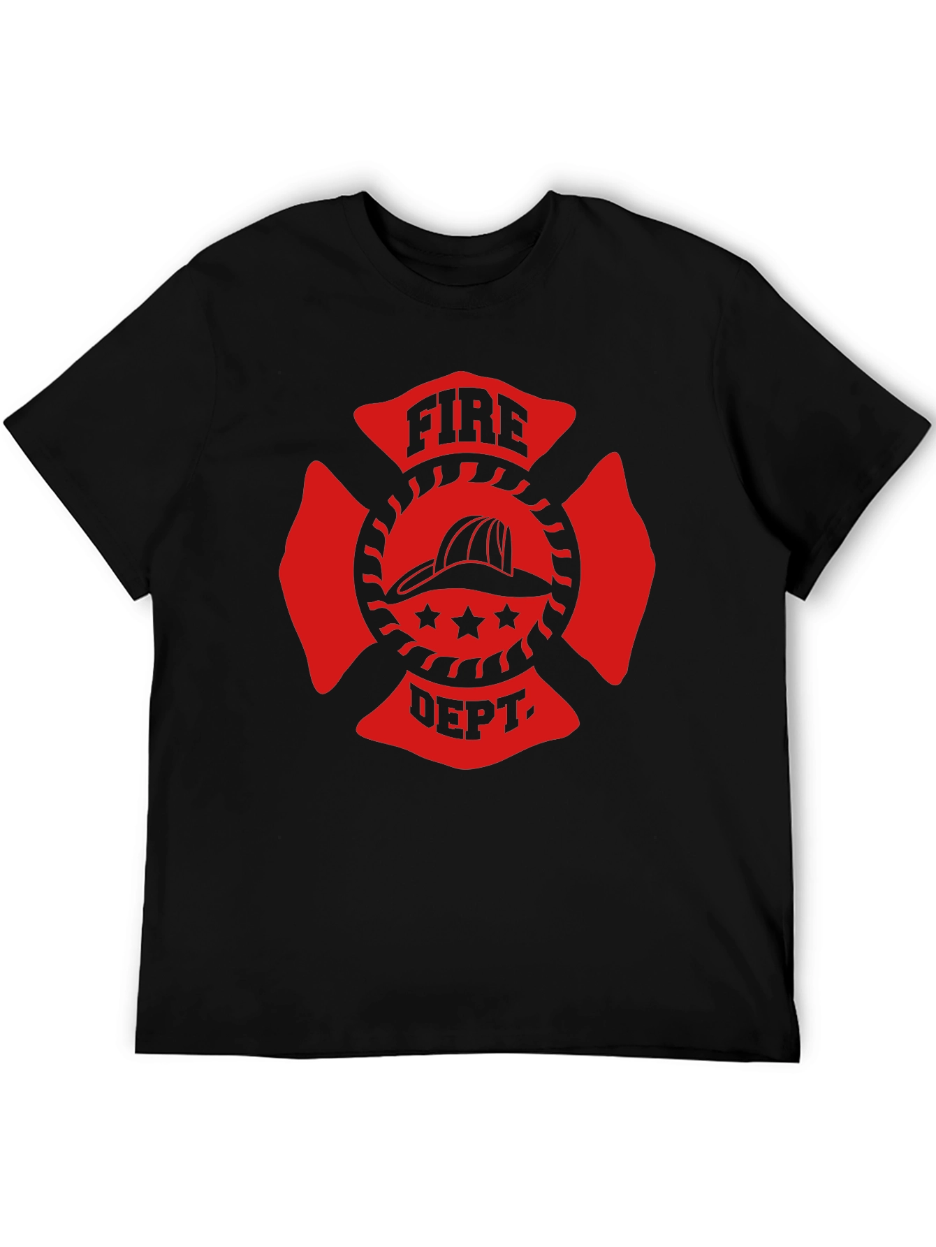 Fire Department Maltase Cross Graphic T-Shirt