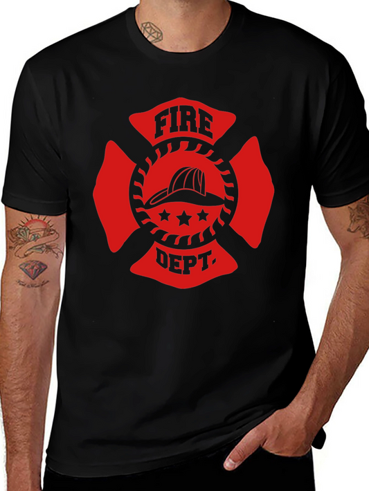 Fire Department Maltase Cross Graphic T-Shirt
