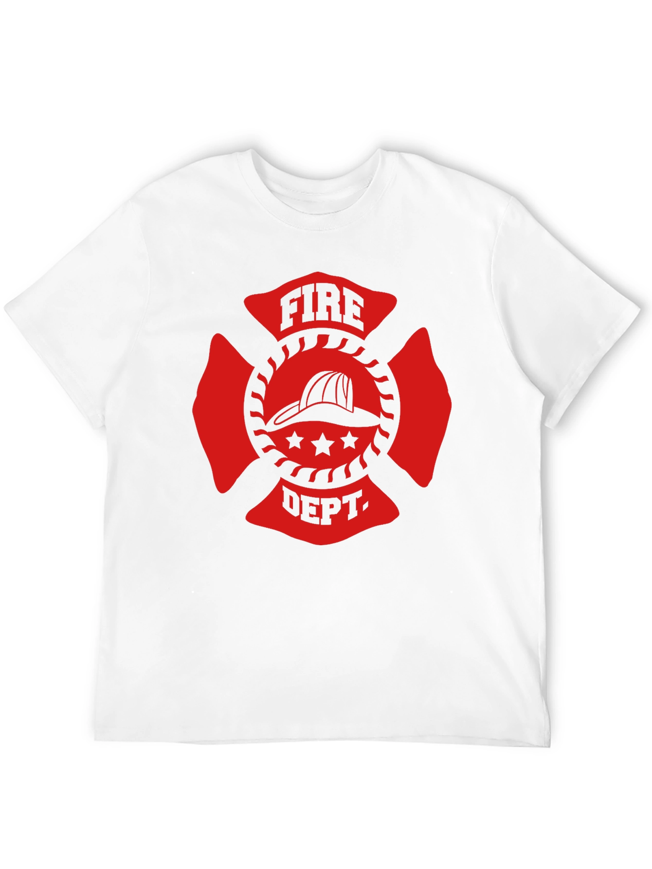 Fire Department Maltase Cross Graphic T-Shirt