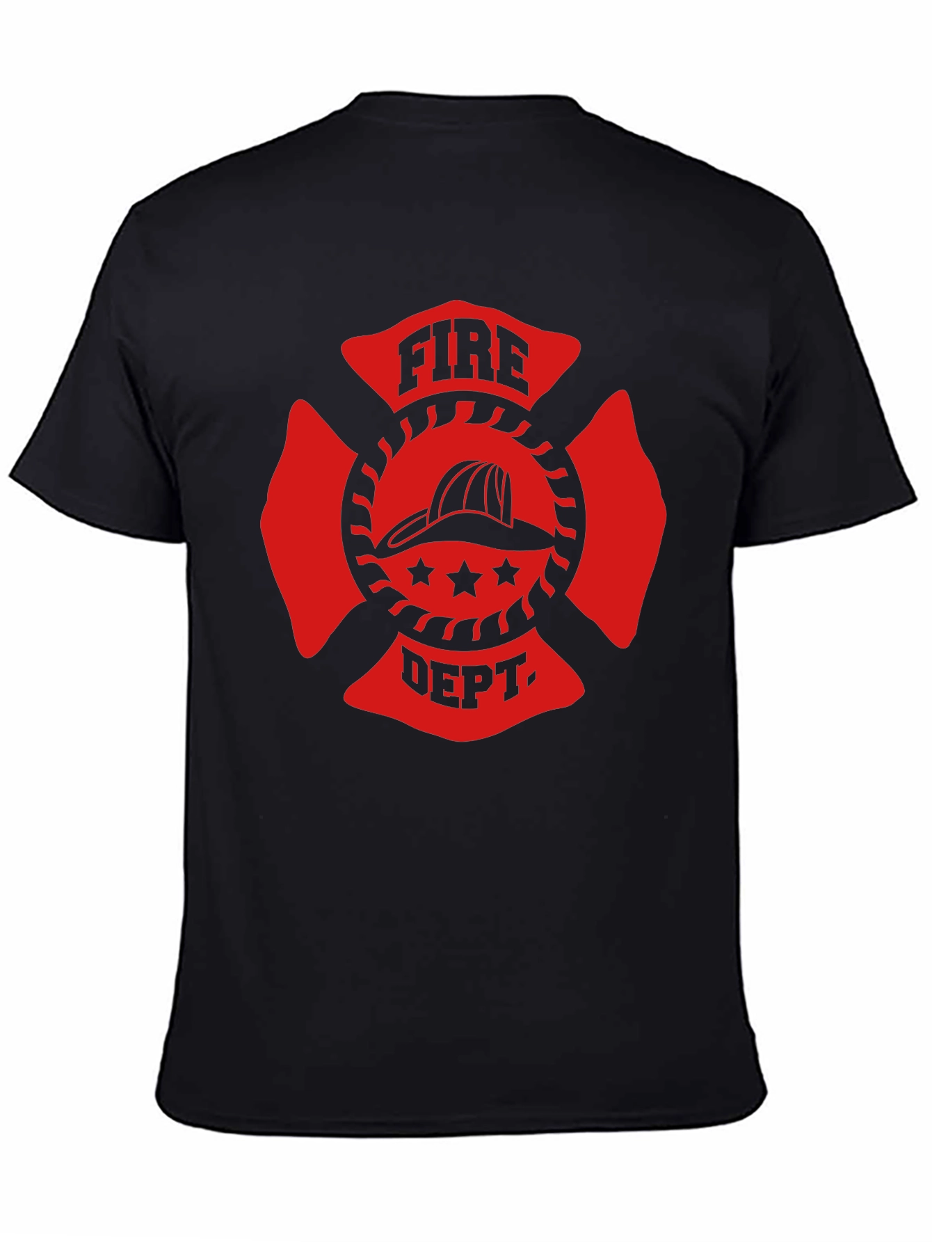 Fire Department Maltase Cross Graphic T-Shirt