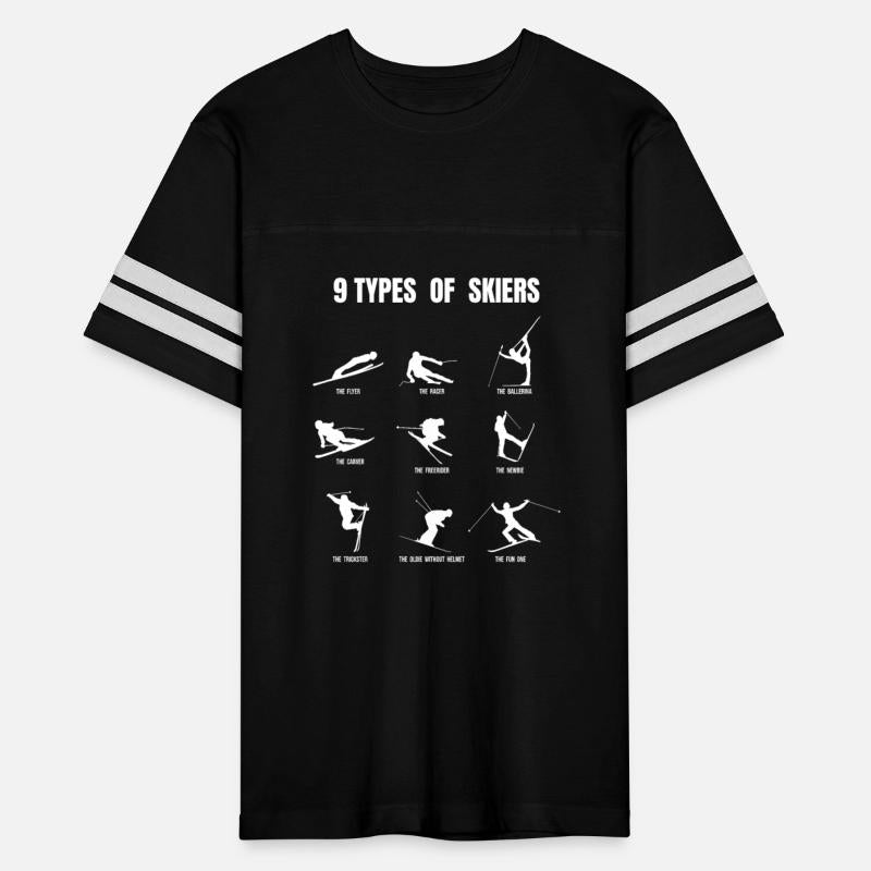 Types of skiers - funny skier design winter