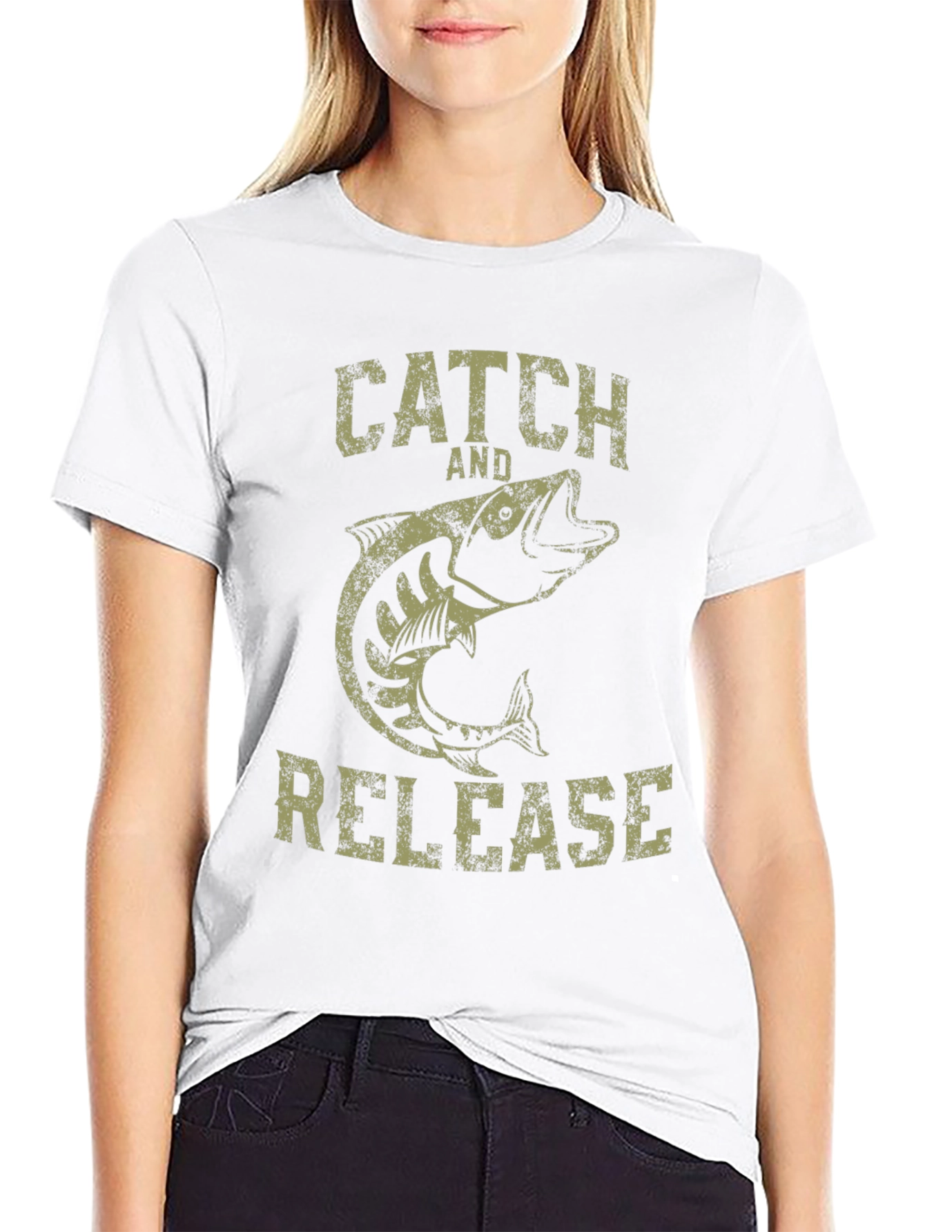 Catch and Release Fishing T-Shirt - Black