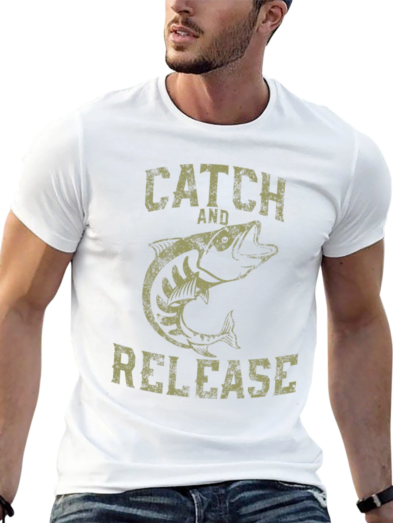 Catch and Release Fishing T-Shirt - Black