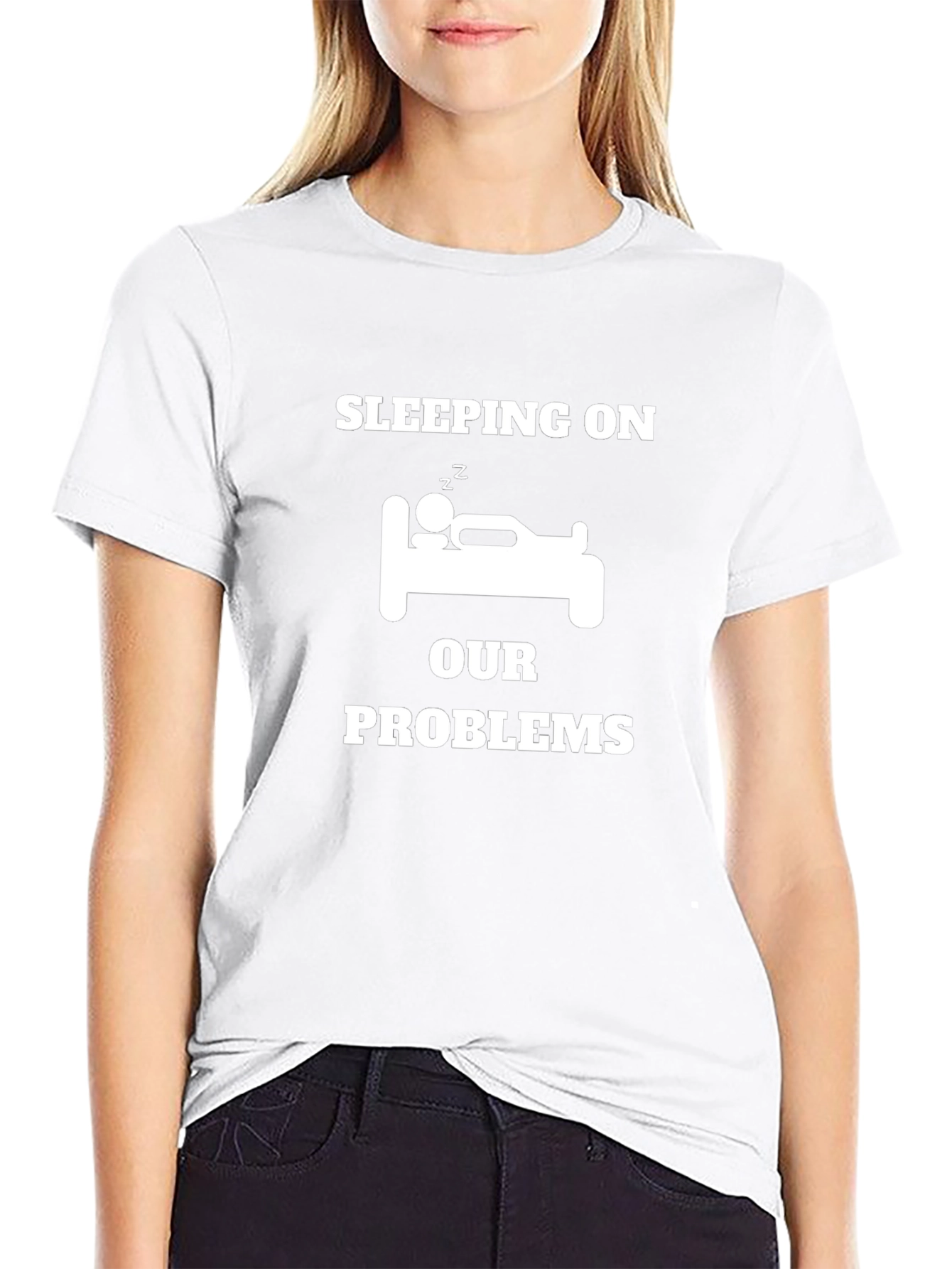 Sleeping on Our Problems Graphic Tee - Black