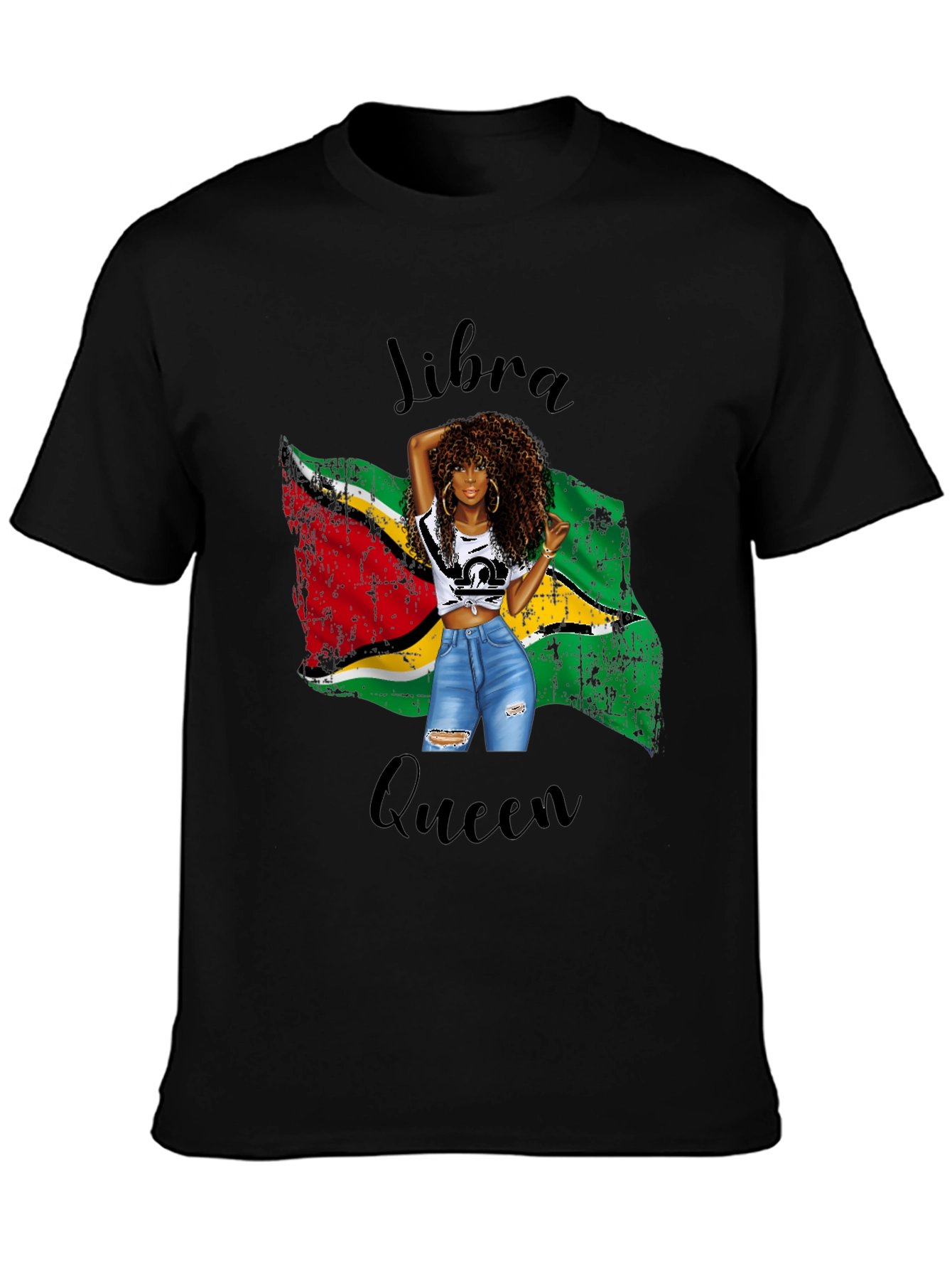 Libra Queen Black T-Shirt