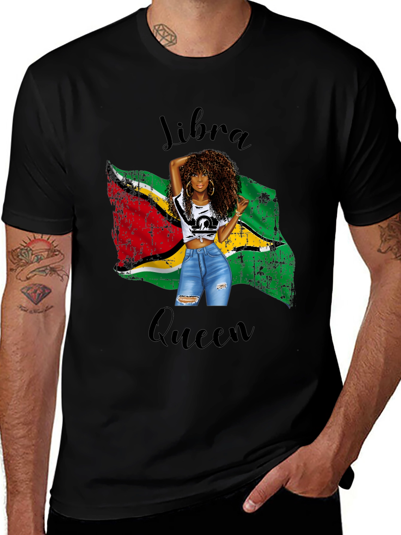 Libra Queen Black T-Shirt