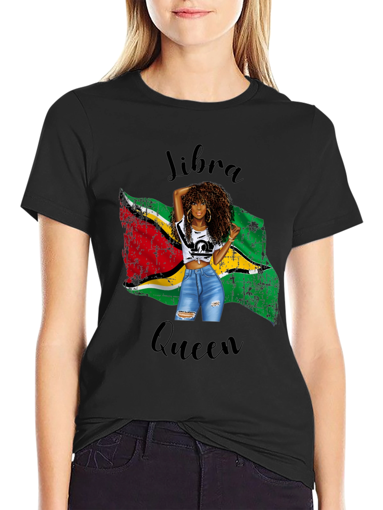Libra Queen Black T-Shirt