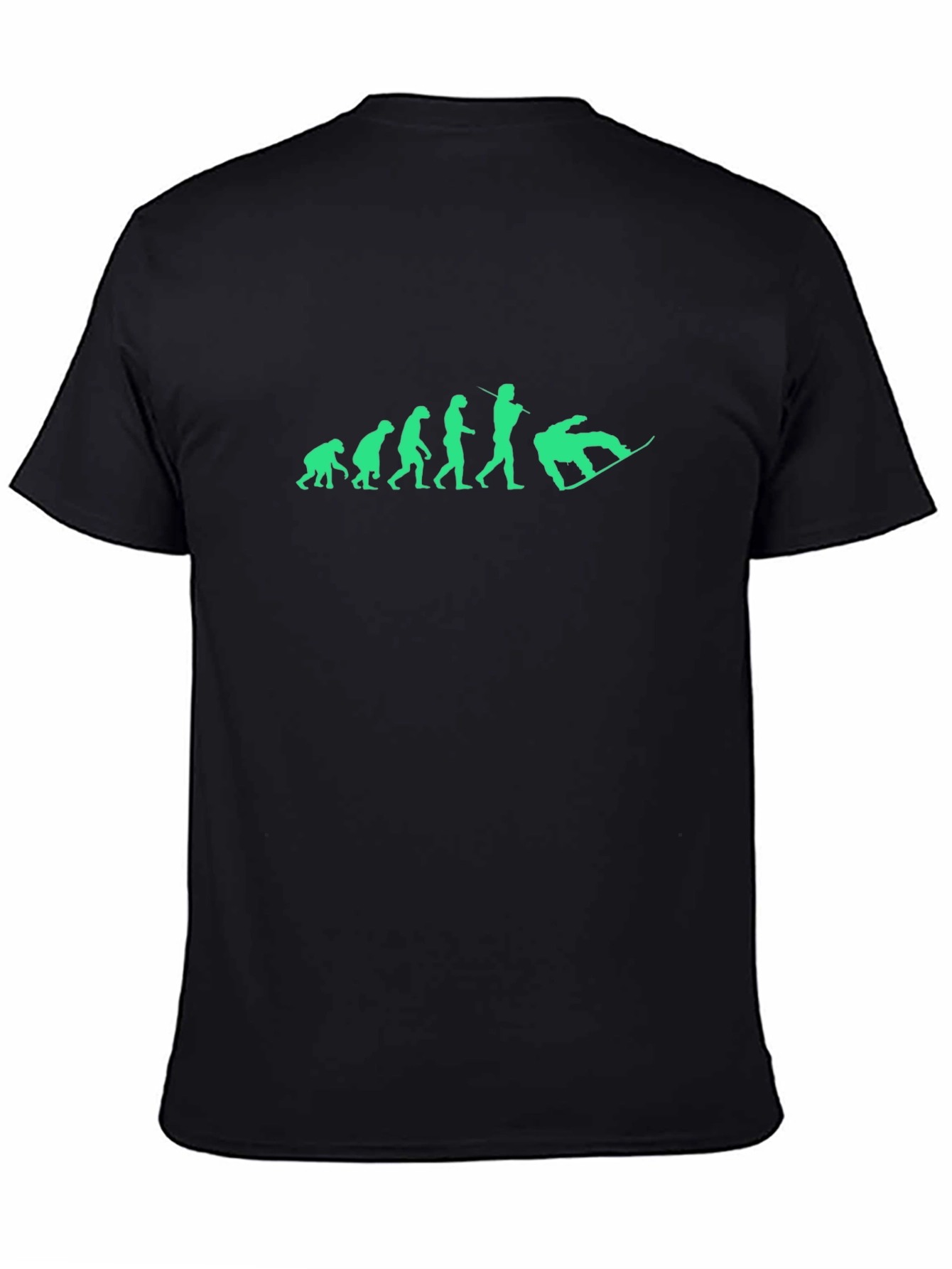Evolution of Snowboarding T-Shirt - Black Cotton Tee