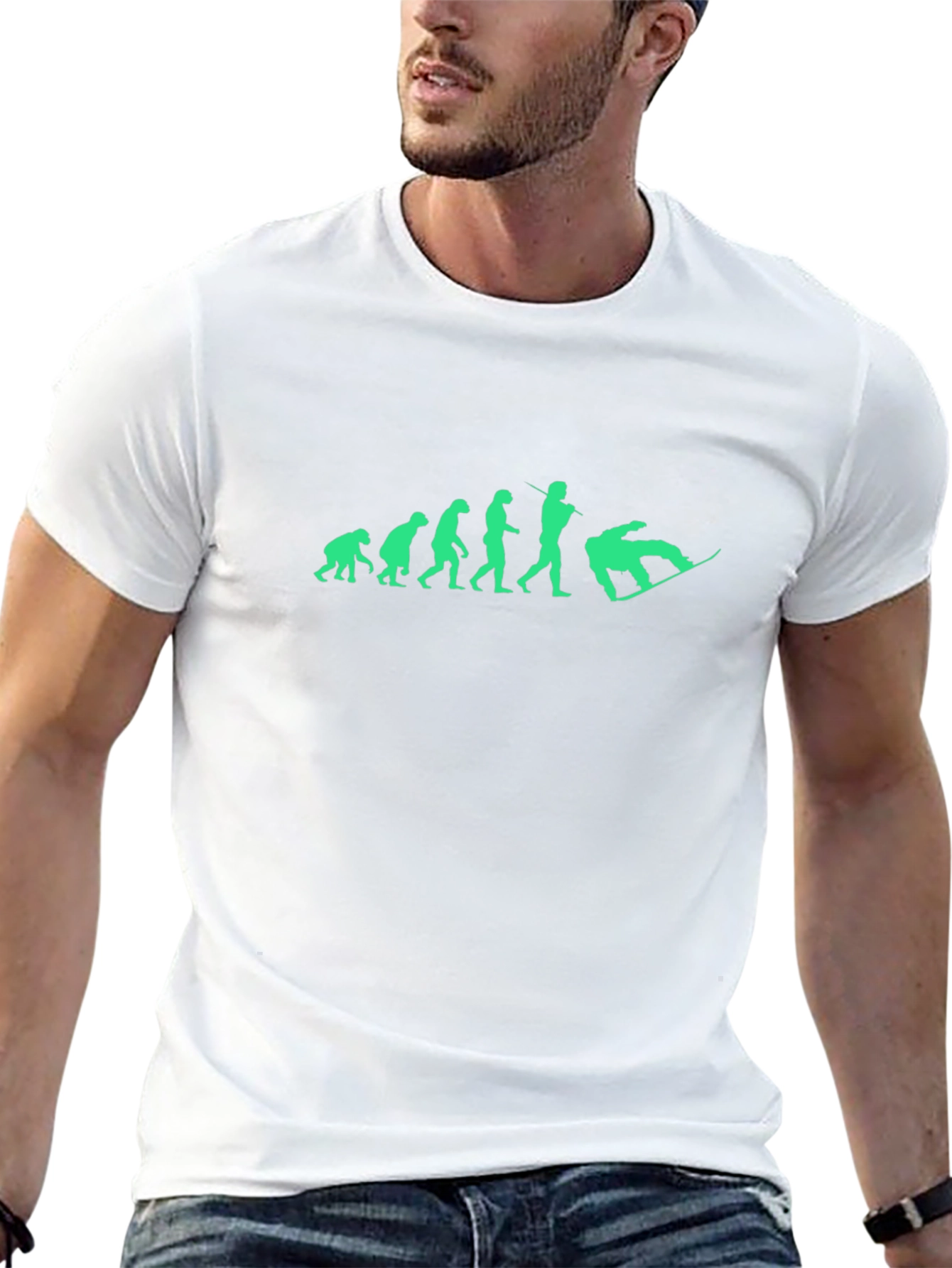 Evolution of Snowboarding T-Shirt - Black Cotton Tee