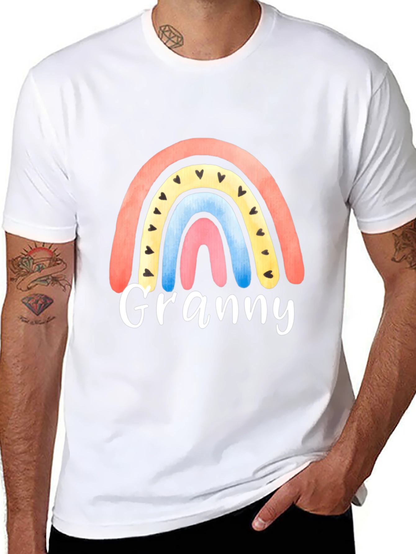 Granny Rainbow T-Shirt - Cute Graphic Tee
