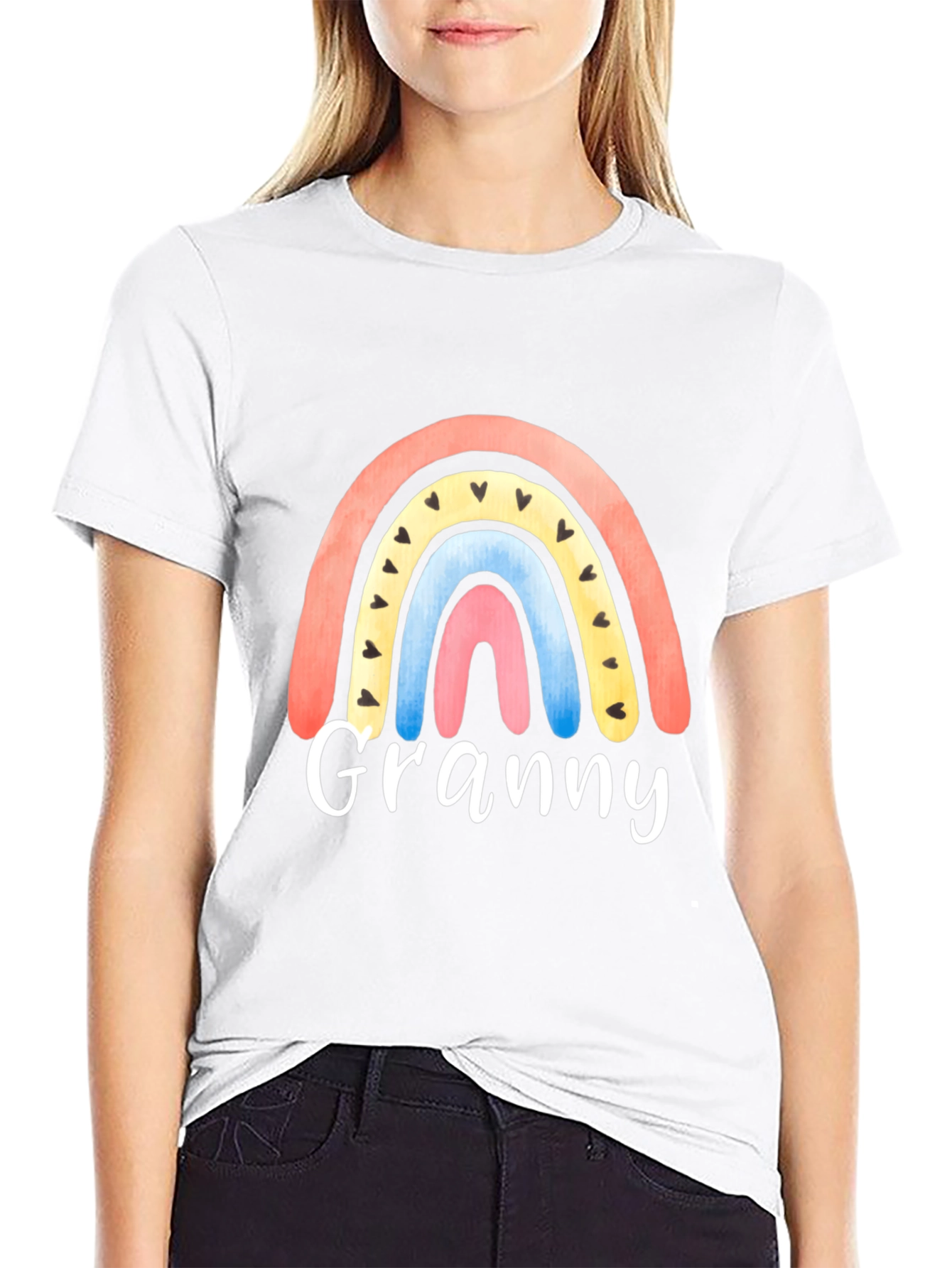 Granny Rainbow T-Shirt - Cute Graphic Tee