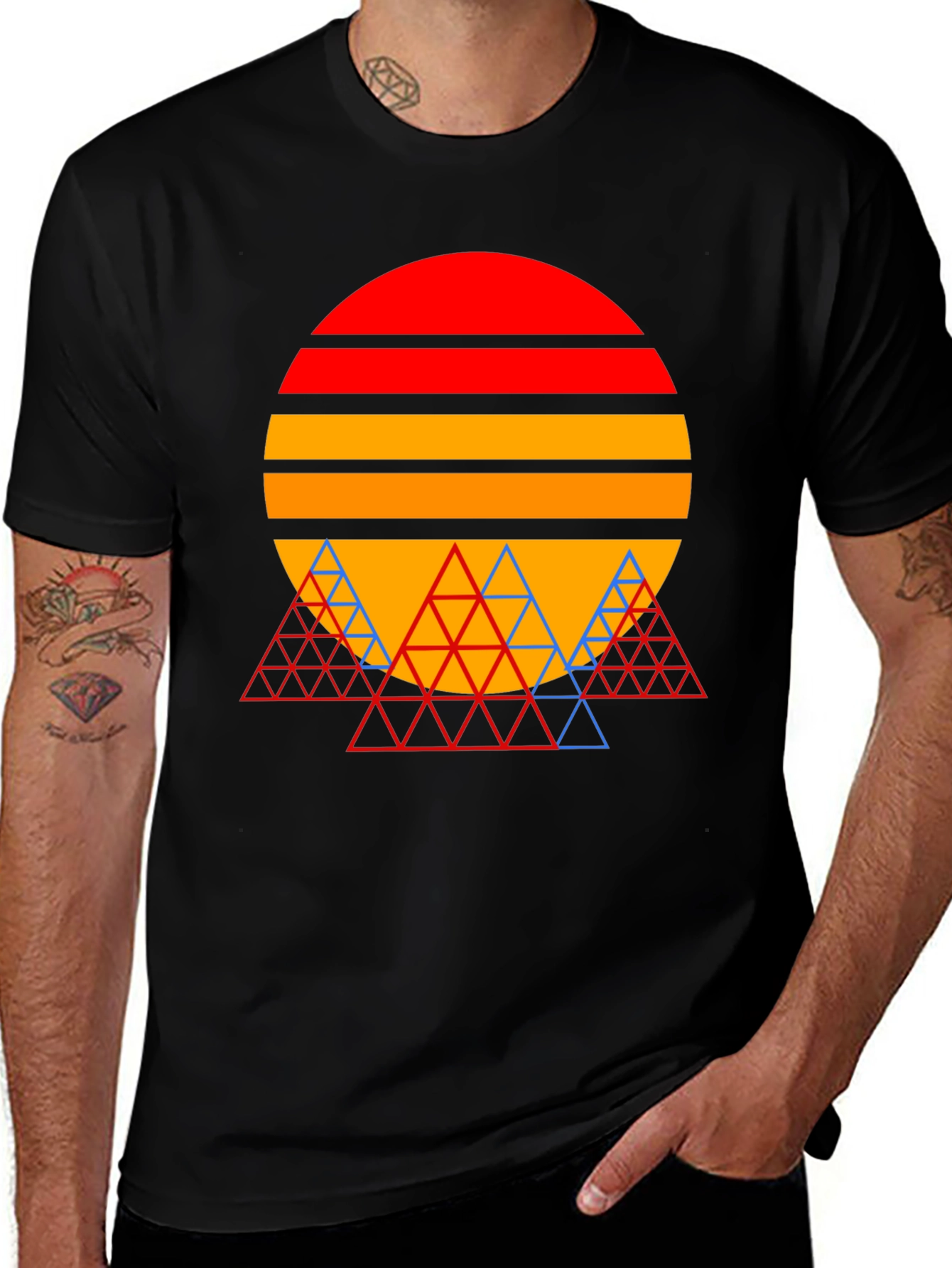 Geometric Sunset Graphic Tee
