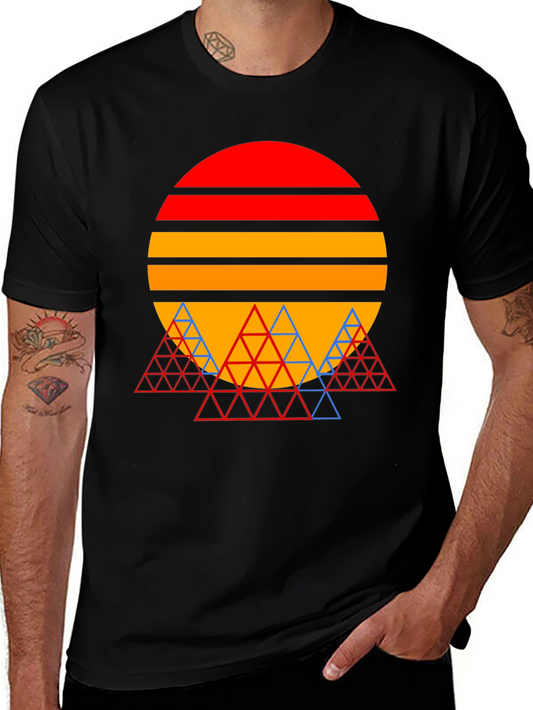 Geometric Sunset Graphic Tee