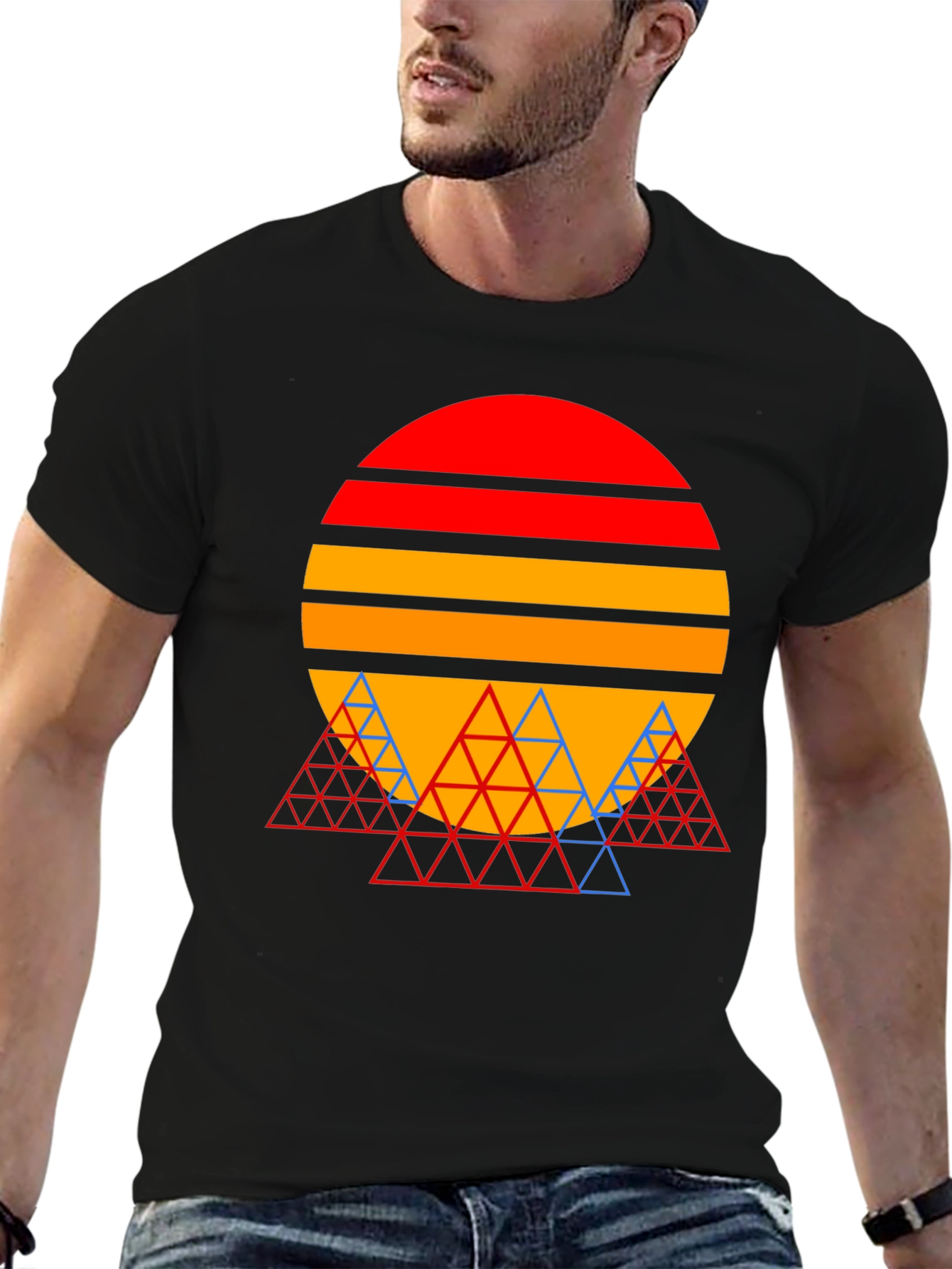 Geometric Sunset Graphic Tee