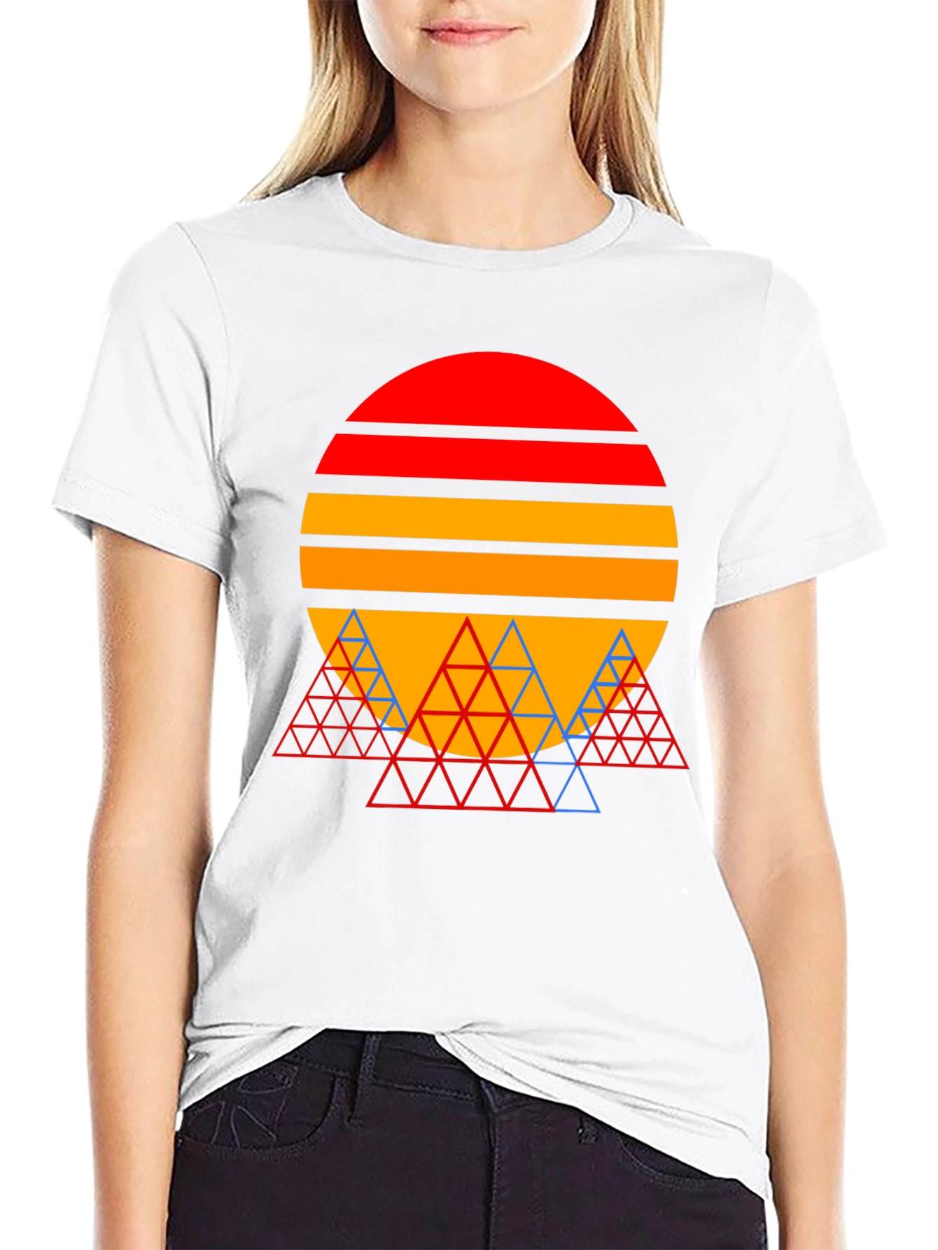 Geometric Sunset Graphic Tee