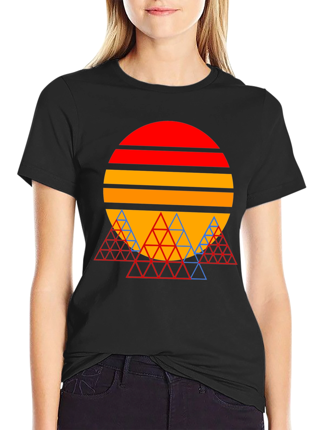 Geometric Sunset Graphic Tee