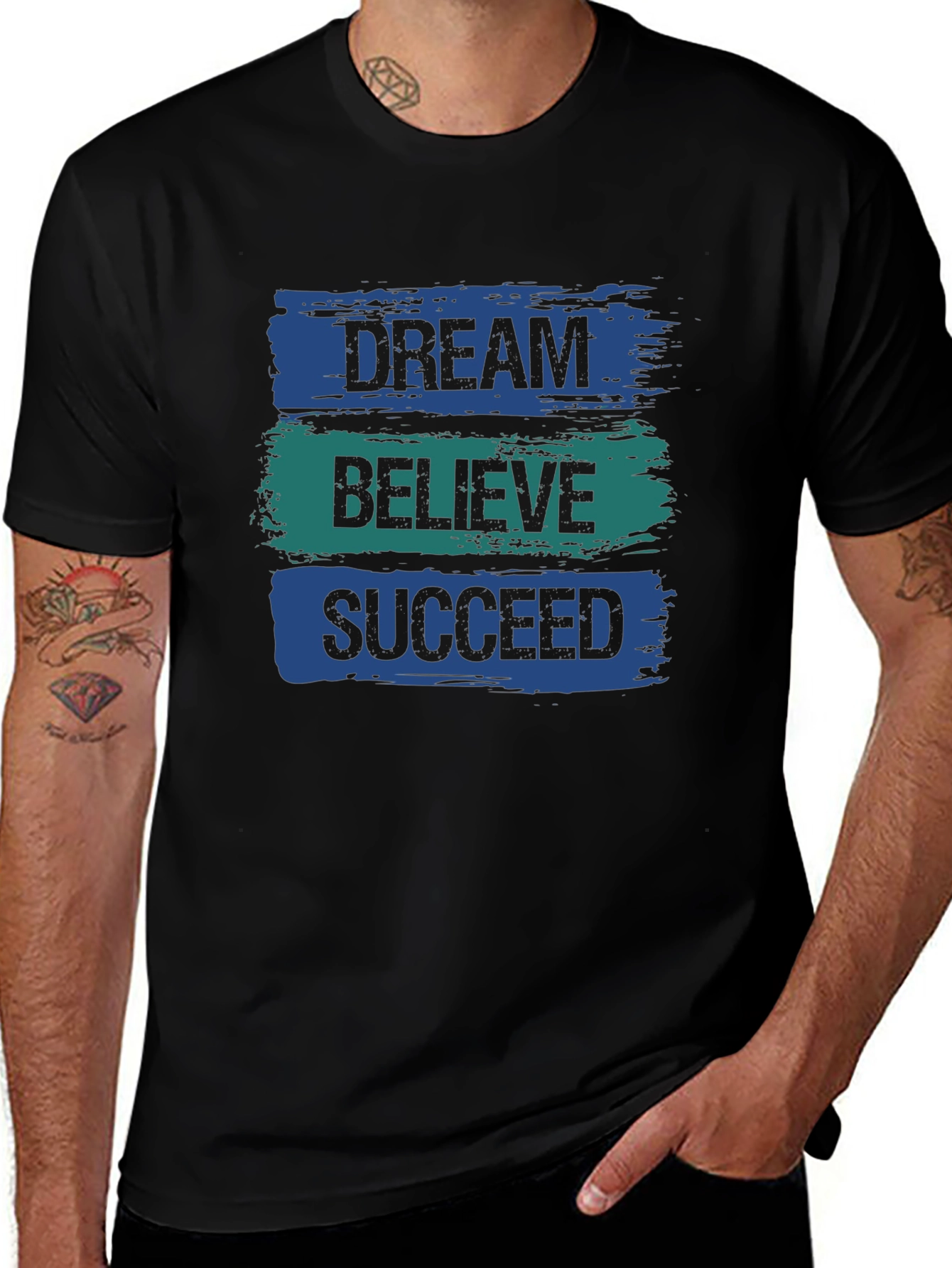 Dream Believe Succeed T-Shirt - Motivational Graphic Tee