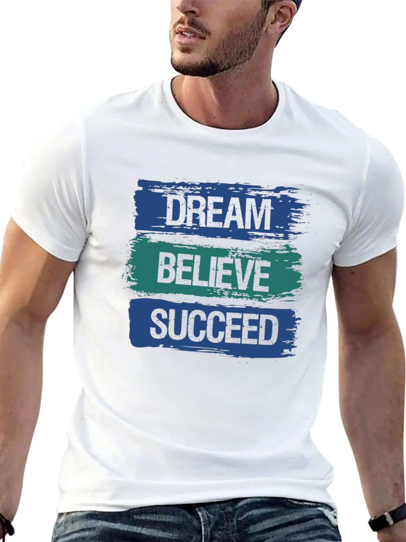 Dream Believe Succeed T-Shirt - Motivational Graphic Tee