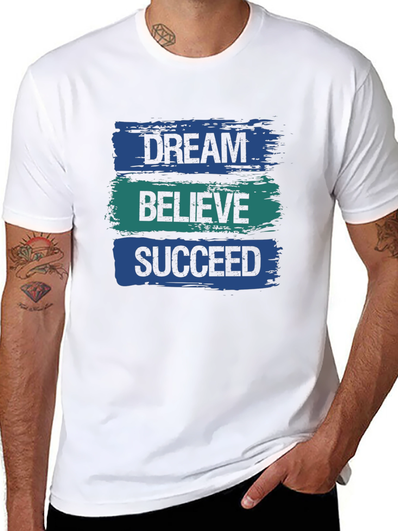 Dream Believe Succeed T-Shirt - Motivational Graphic Tee