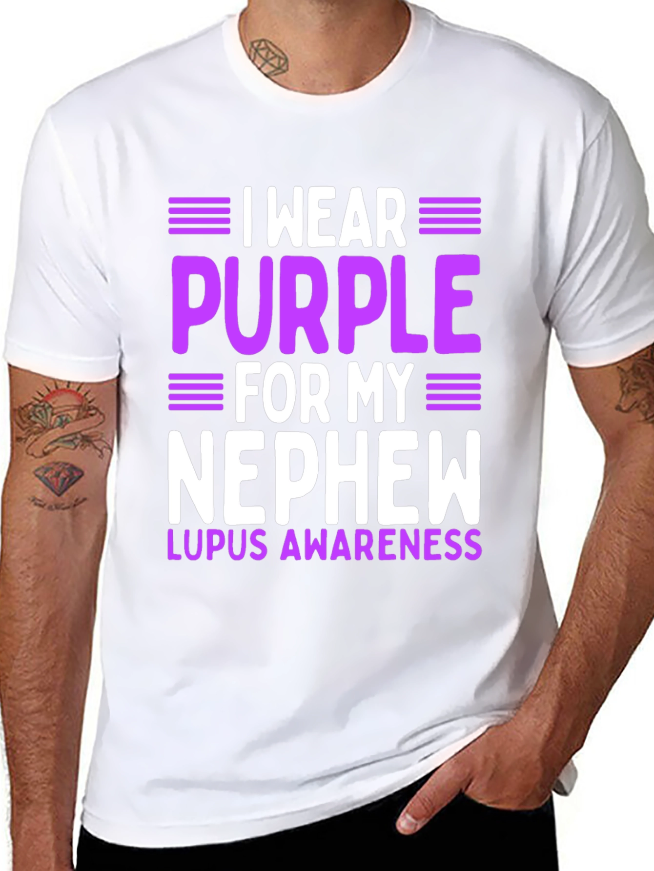 Purple Lupus Awareness Nephew T-Shirt