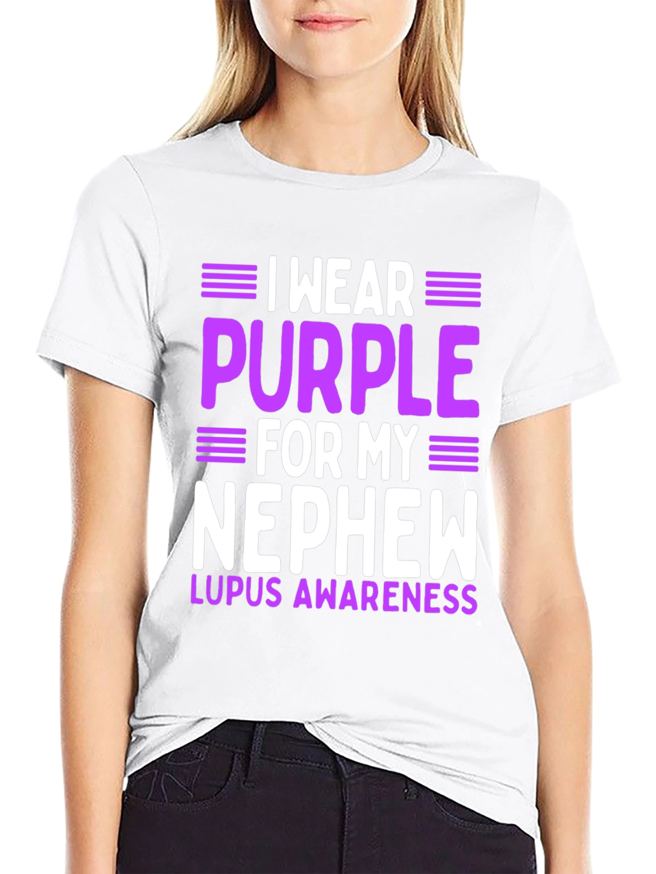 Purple Lupus Awareness Nephew T-Shirt