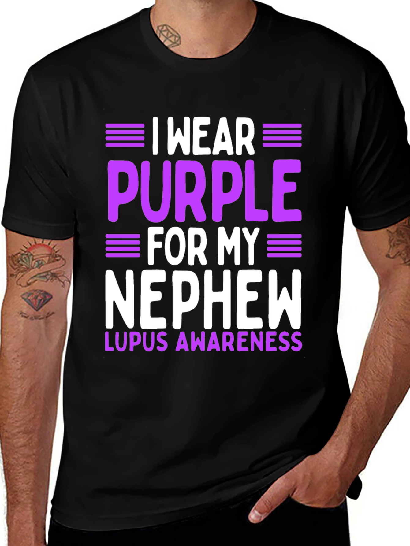 Purple Lupus Awareness Nephew T-Shirt