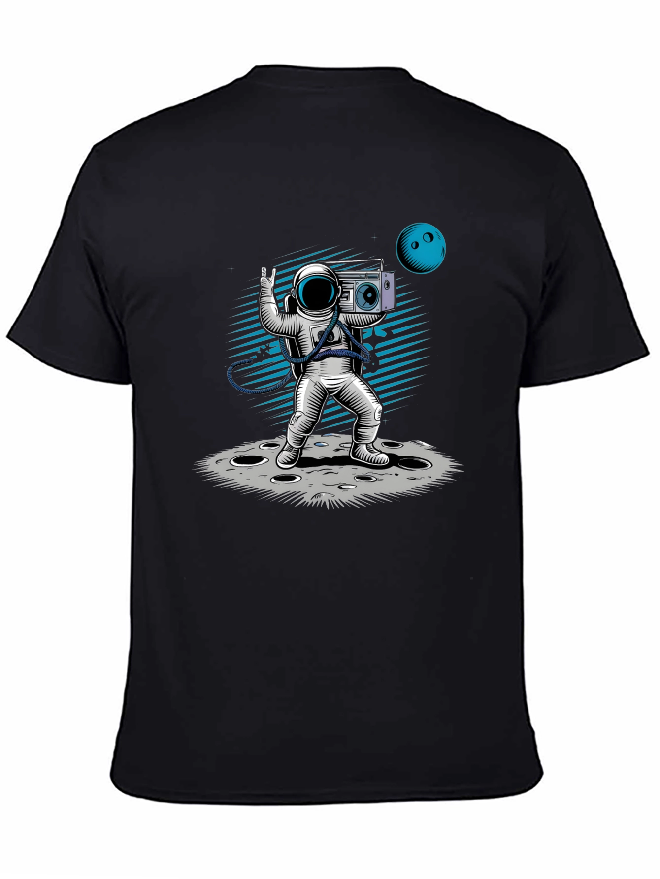 Astronaut Moonwalk T-Shirt - Black Graphic Tee