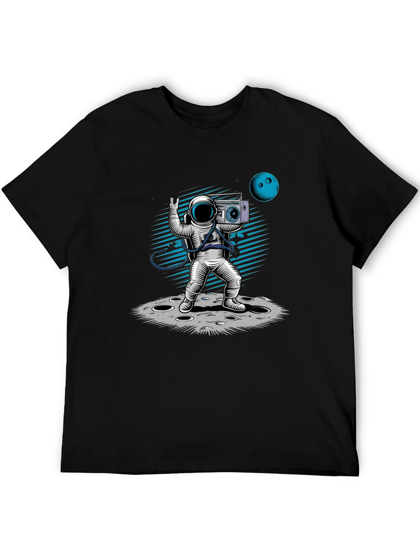 Astronaut Moonwalk T-Shirt - Black Graphic Tee