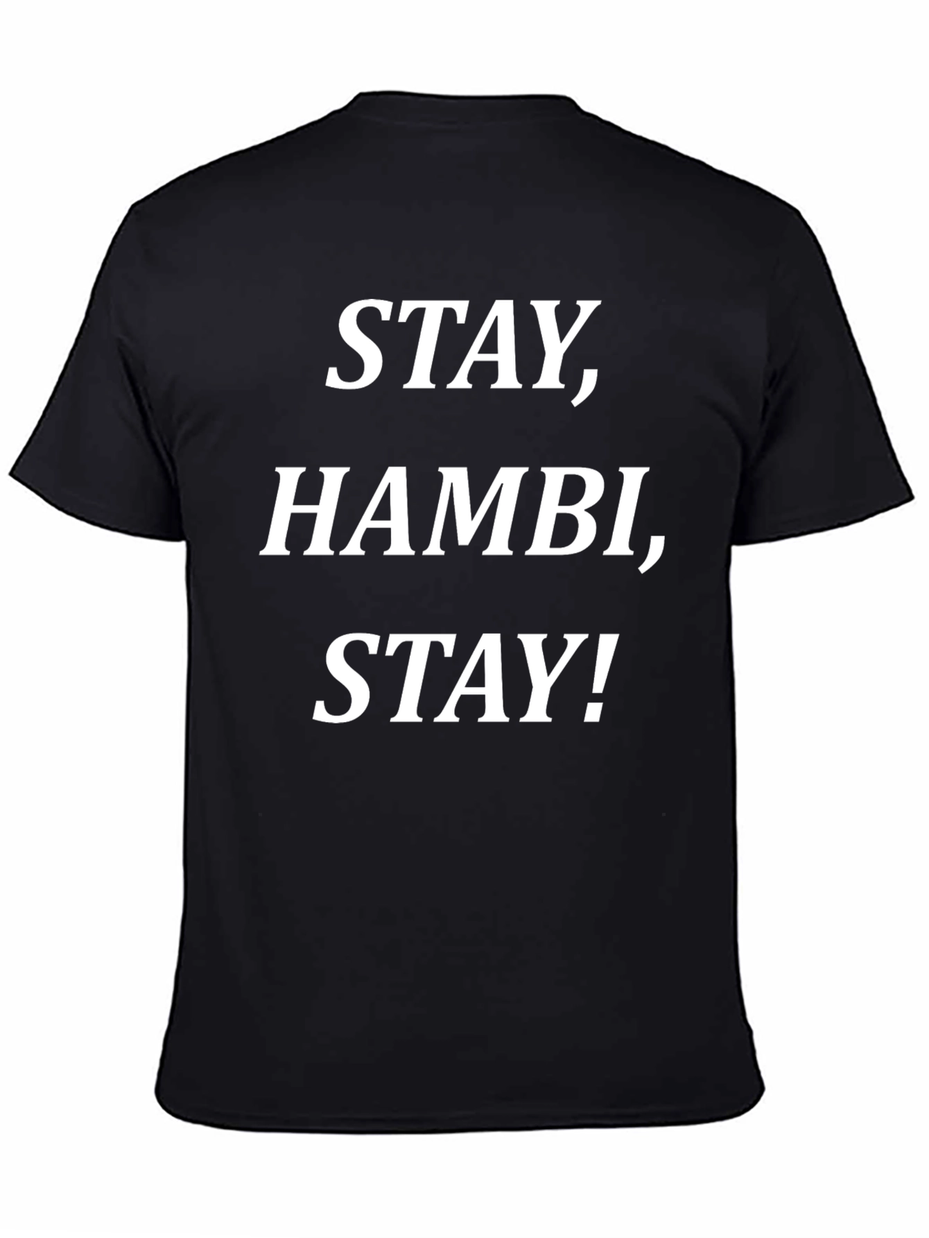 Stay Hambi Stay Graphic Tee - Black Cotton