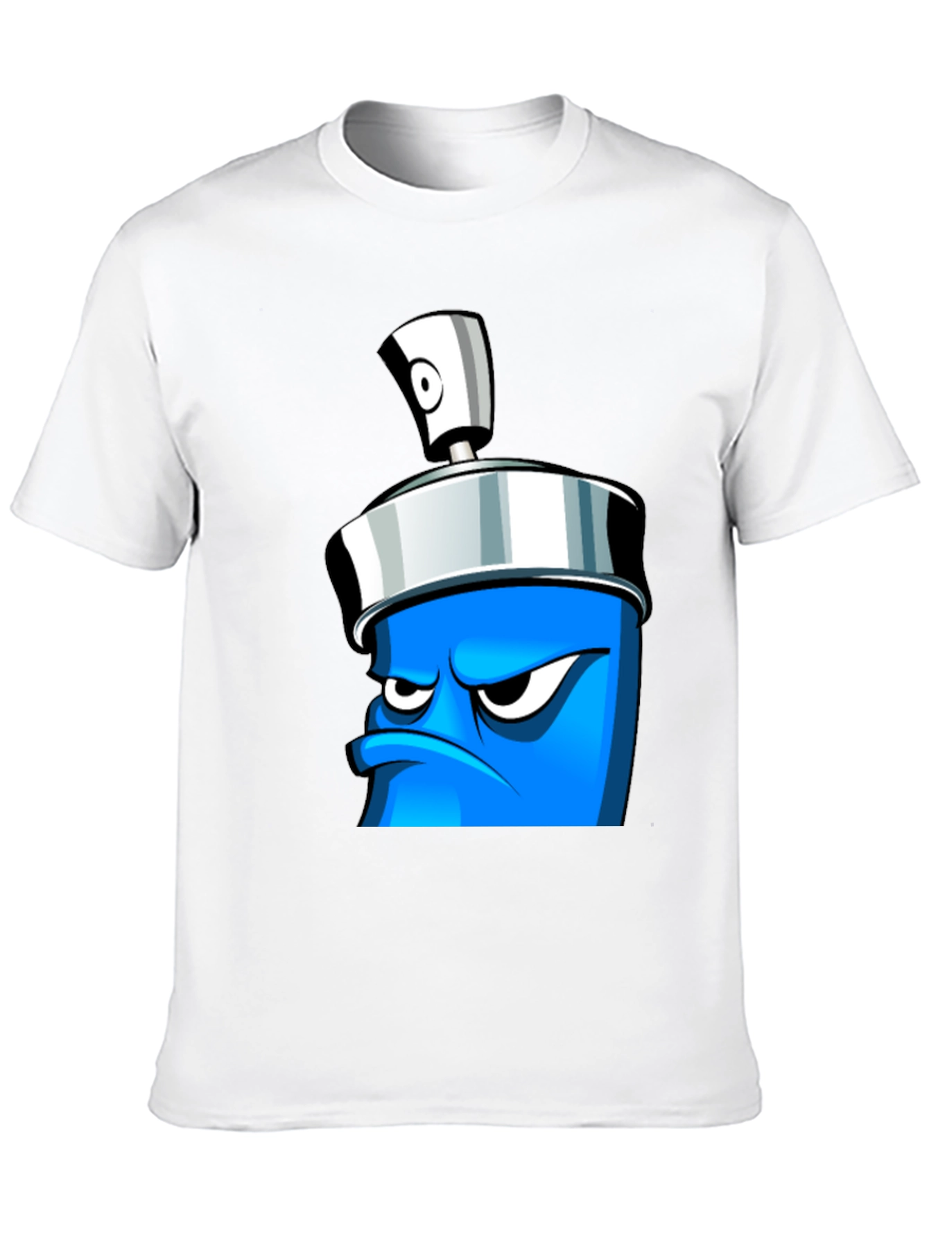 Mens Graphic T-Shirt - Cartoon Spray Can Design