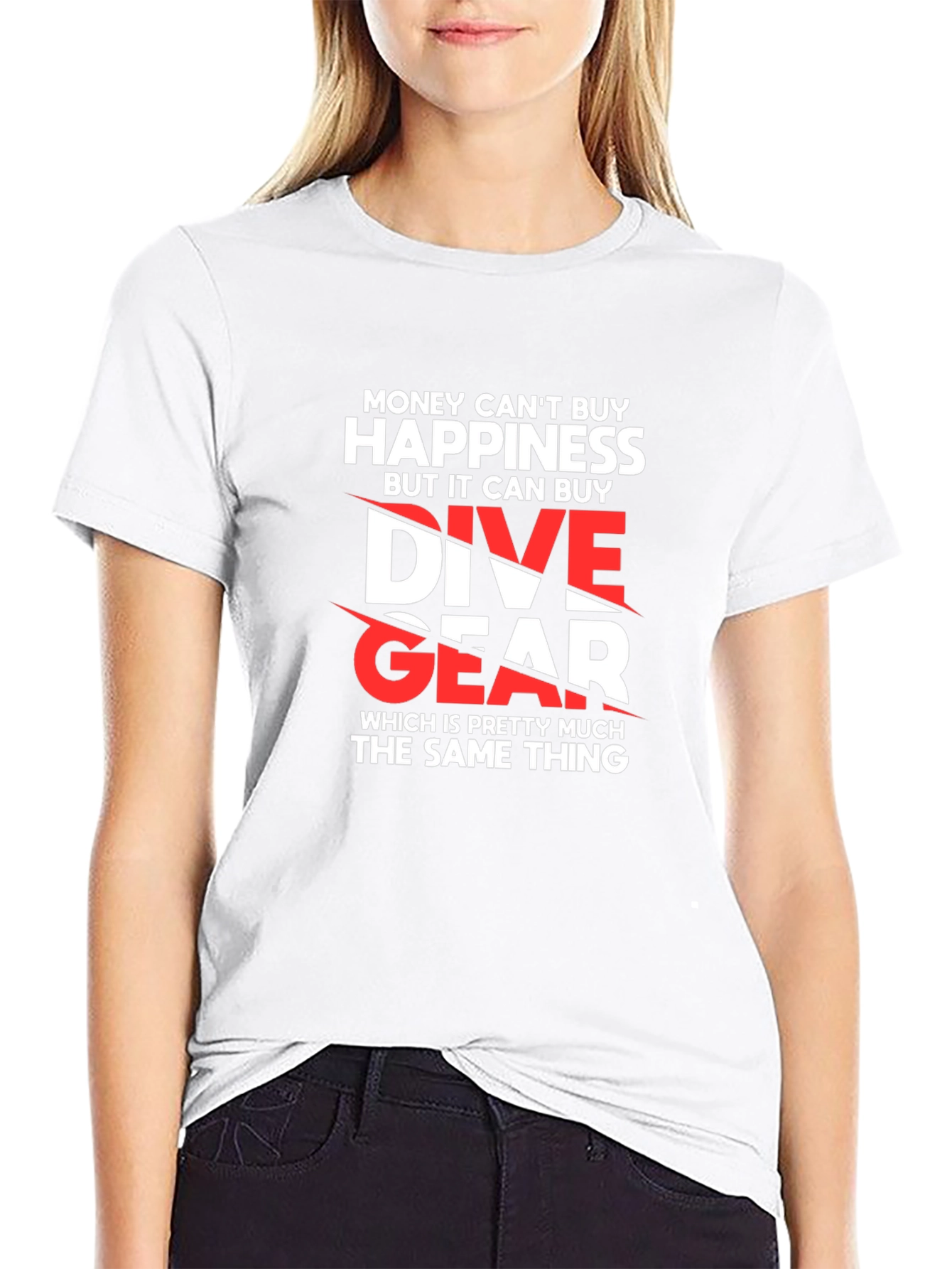 Dive Gear T-Shirt - Money Cant Buy Happiness