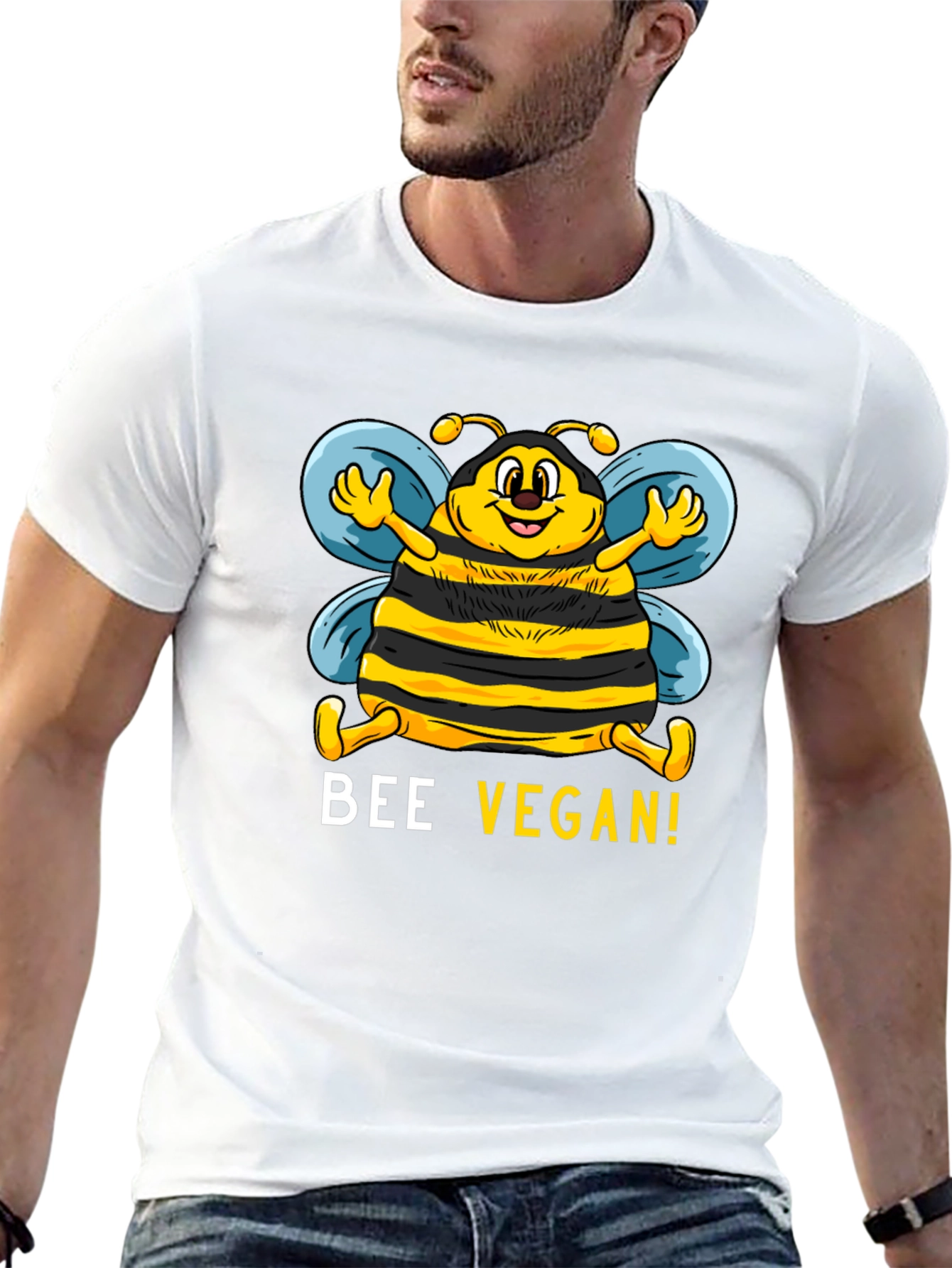 Bee Vegan T-Shirt - Black