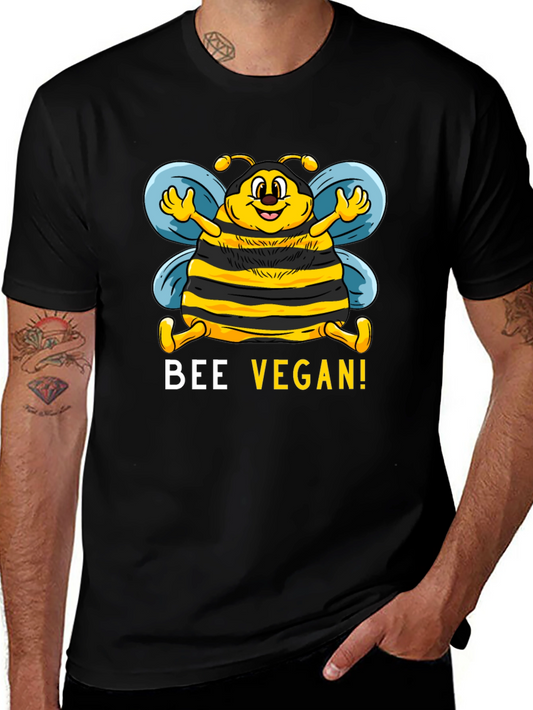 Bee Vegan T-Shirt - Black