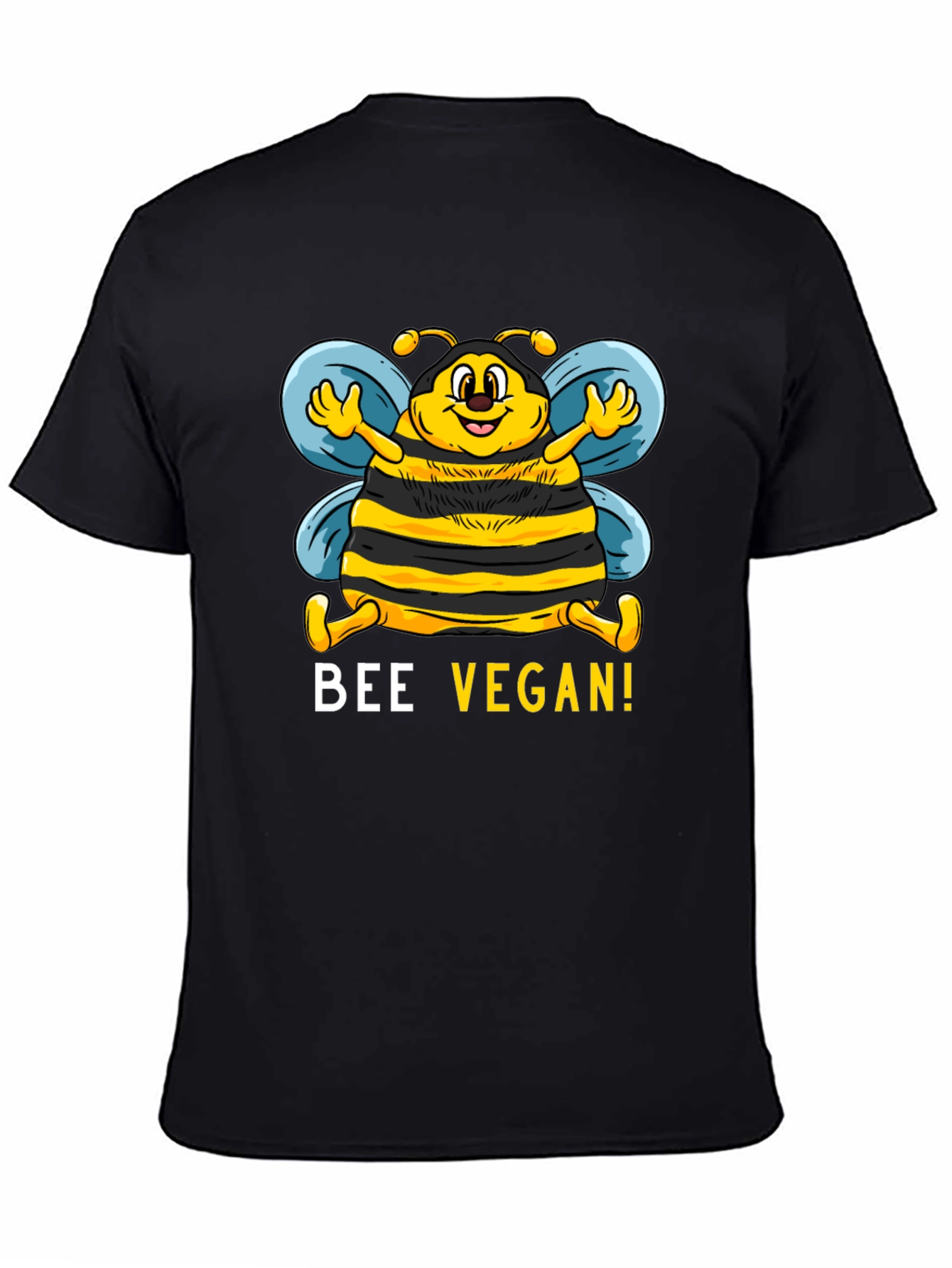 Bee Vegan T-Shirt - Black