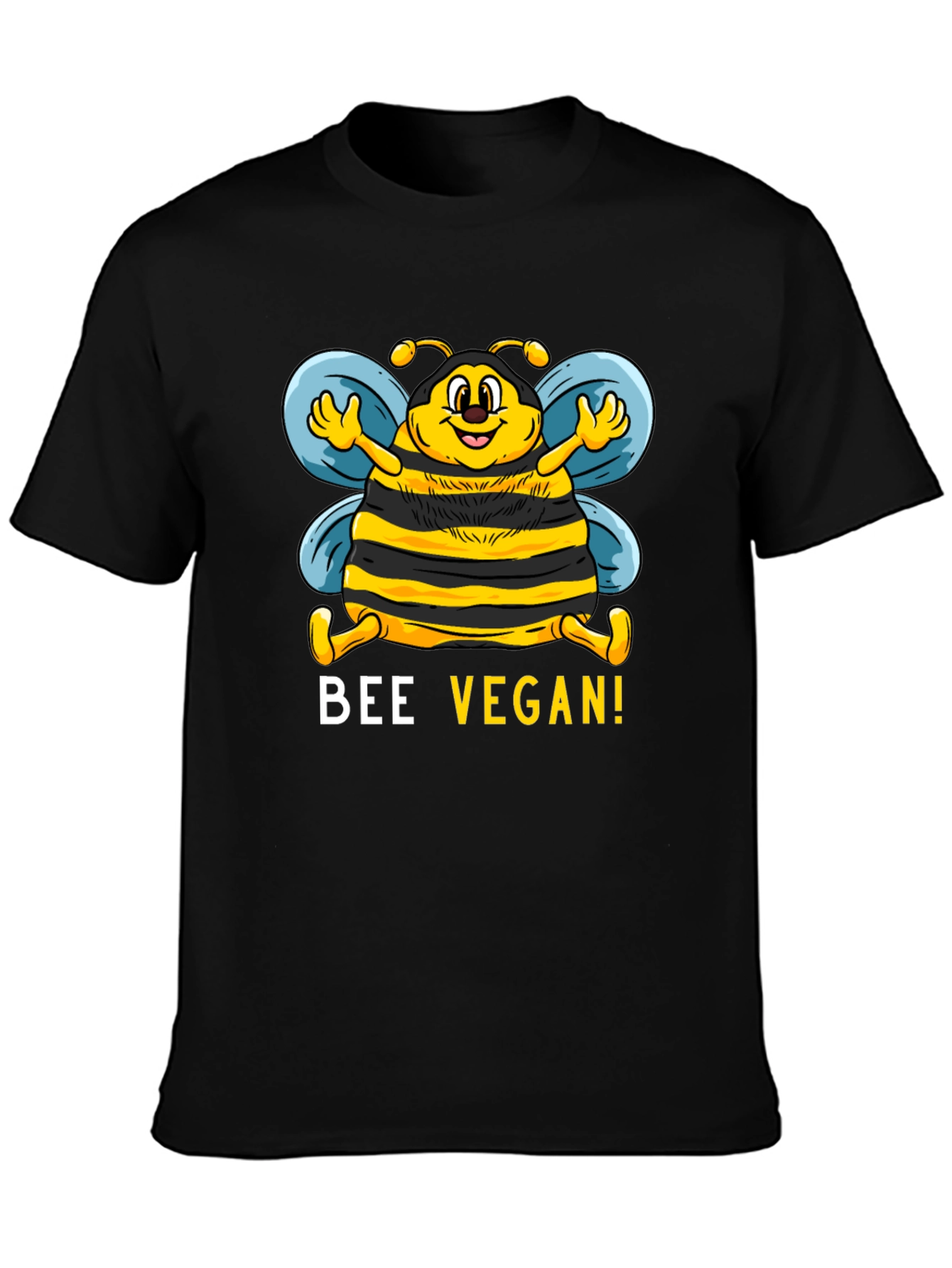 Bee Vegan T-Shirt - Black