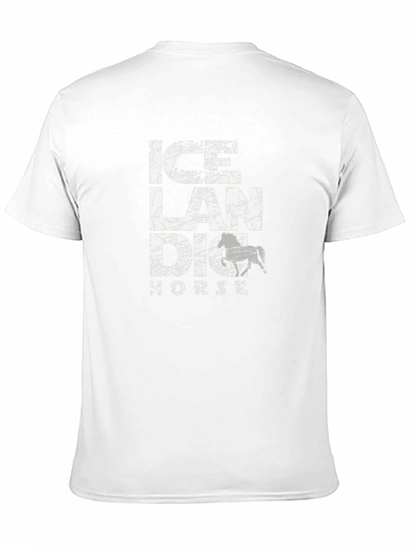 Icelandic Horse Graphic Tee - Black Cotton Blend
