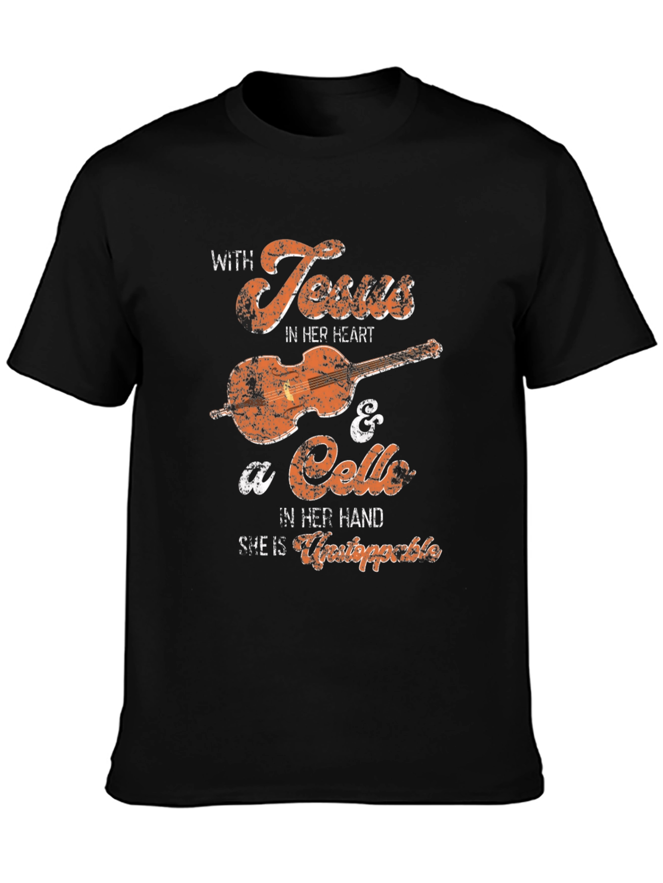 With Jesus and a Cello T-Shirt