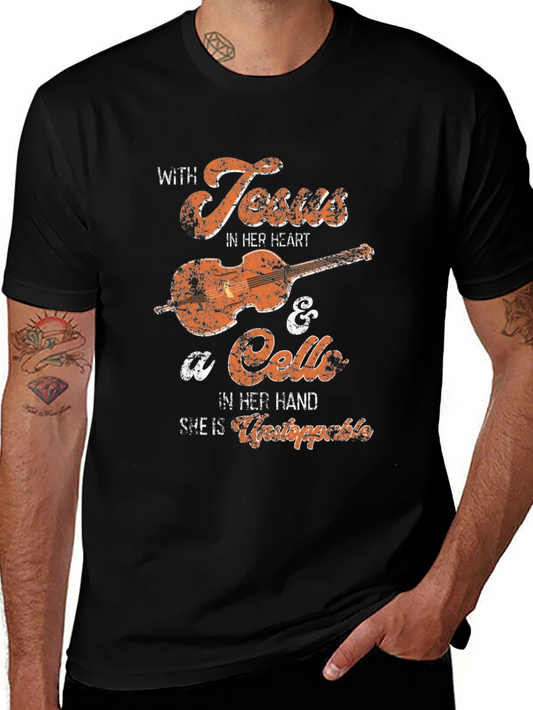 With Jesus and a Cello T-Shirt