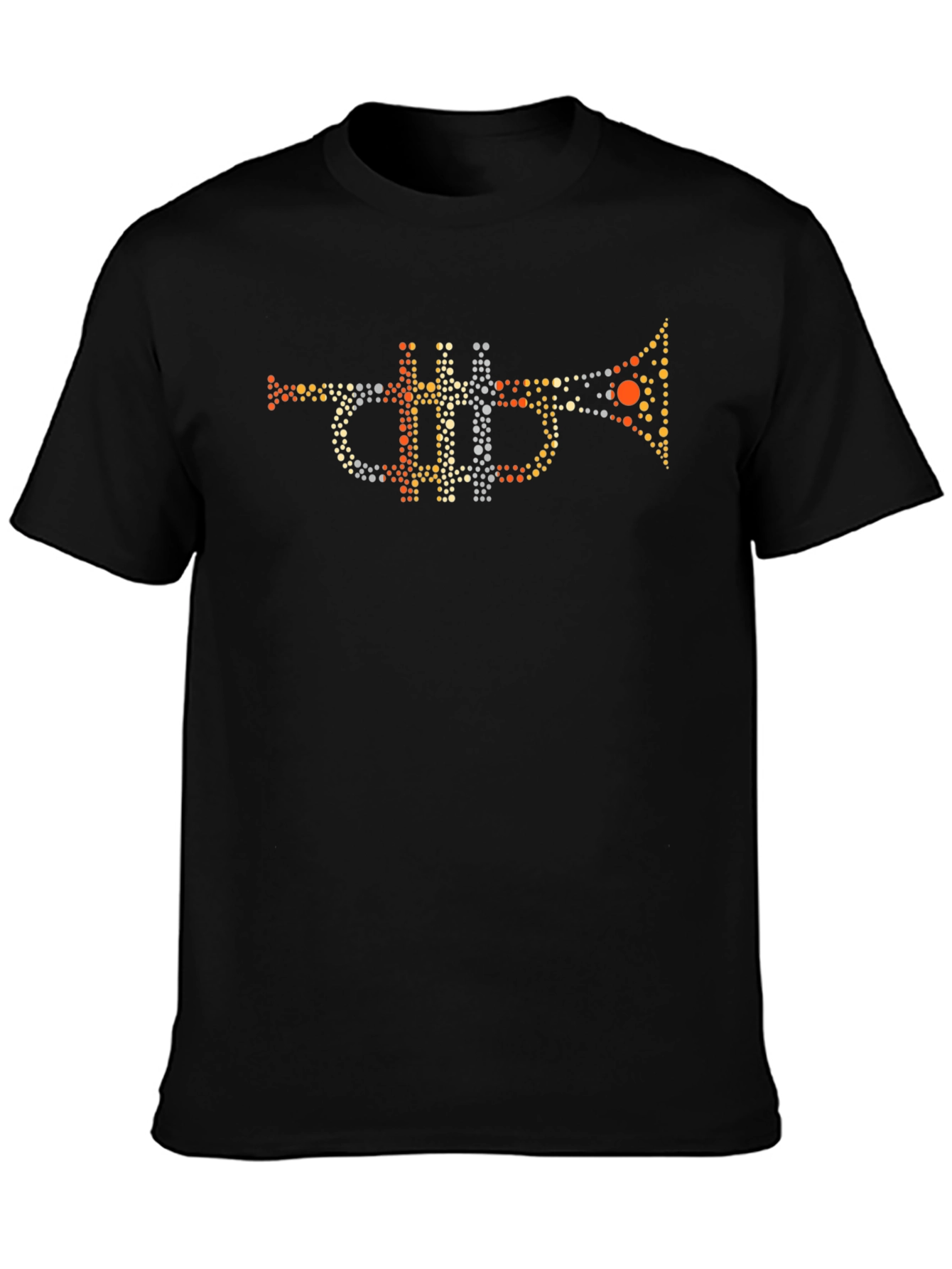 Trumpet Dot Art Graphic Tee - Music Lovers T-Shirt
