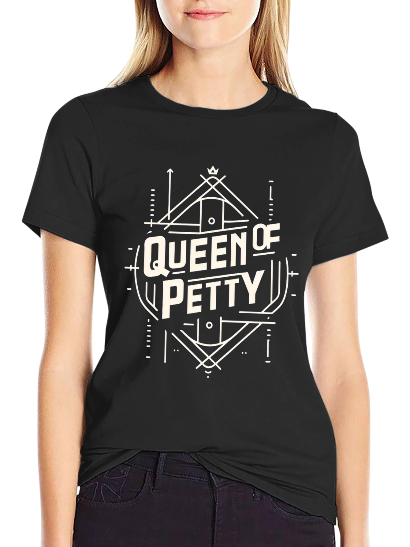 Queen of Petty Black Graphic T-Shirt