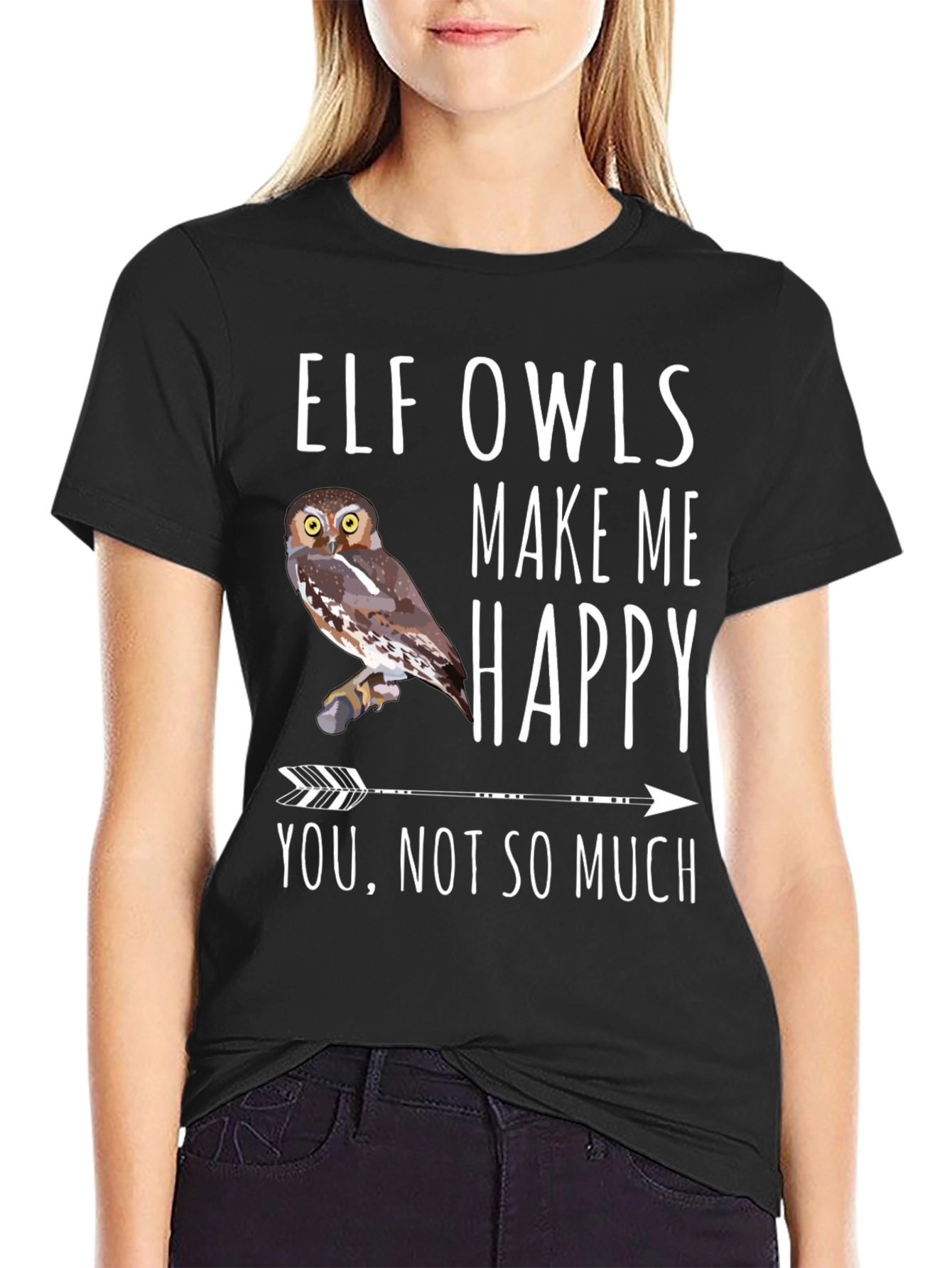 Elf Owls Make Me Happy T-Shirt