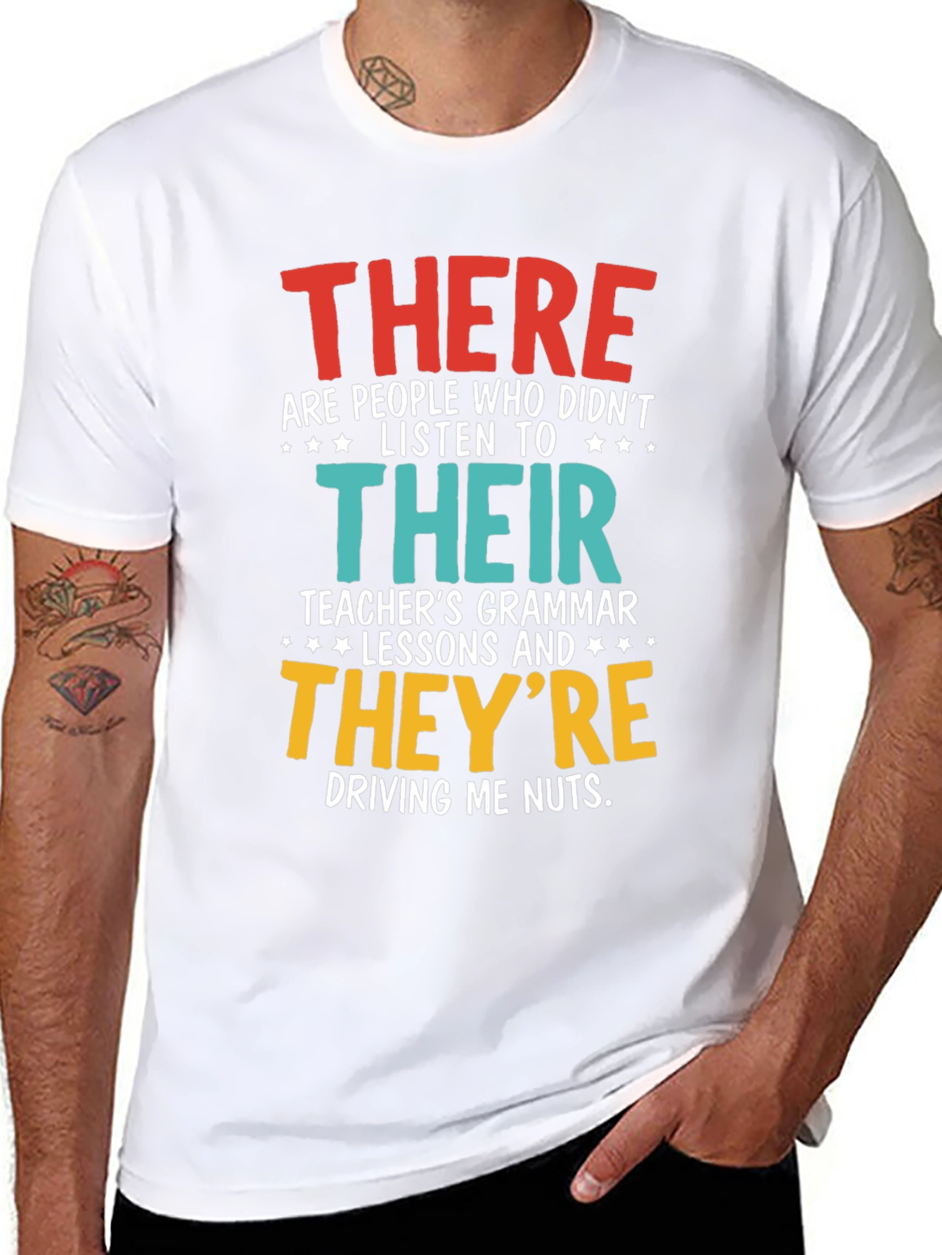 Funny Grammar T-Shirt - There Their Theyre