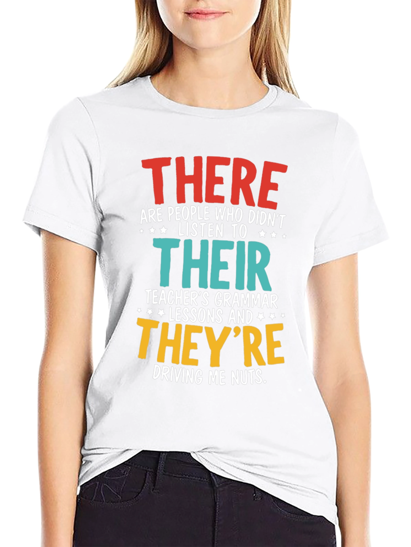 Funny Grammar T-Shirt - There Their Theyre