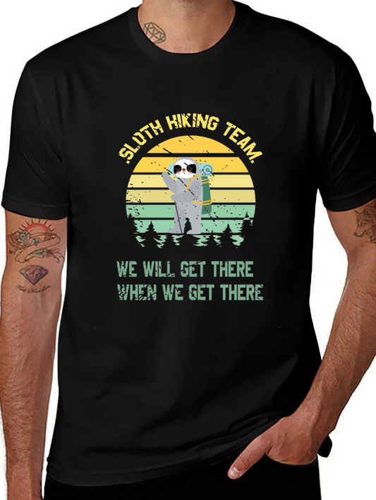 Sloth Hiking Team T-Shirt -  We Will Get There Tee
