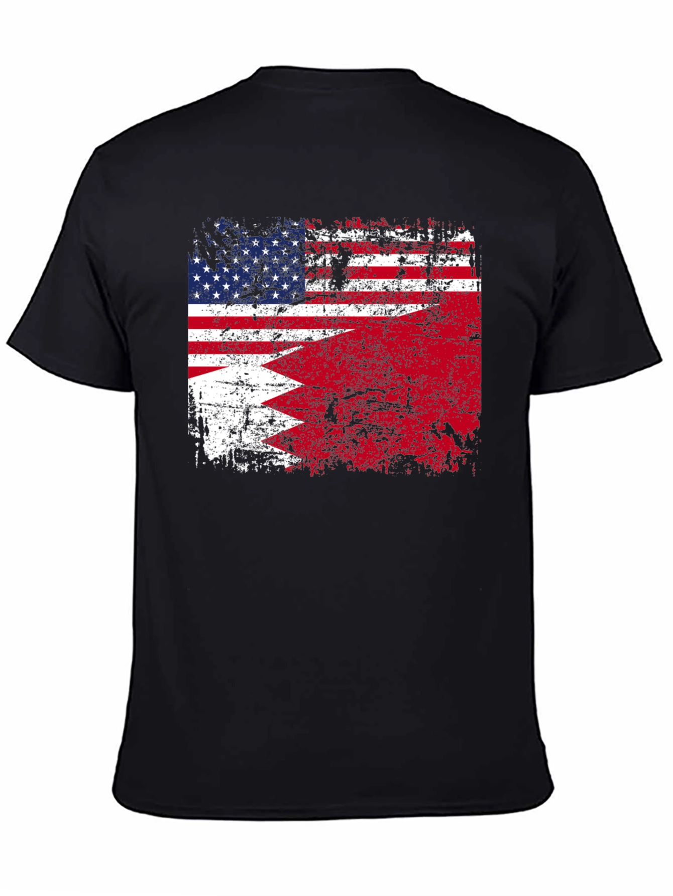 USA Bahrain Flag Graphic T-Shirt