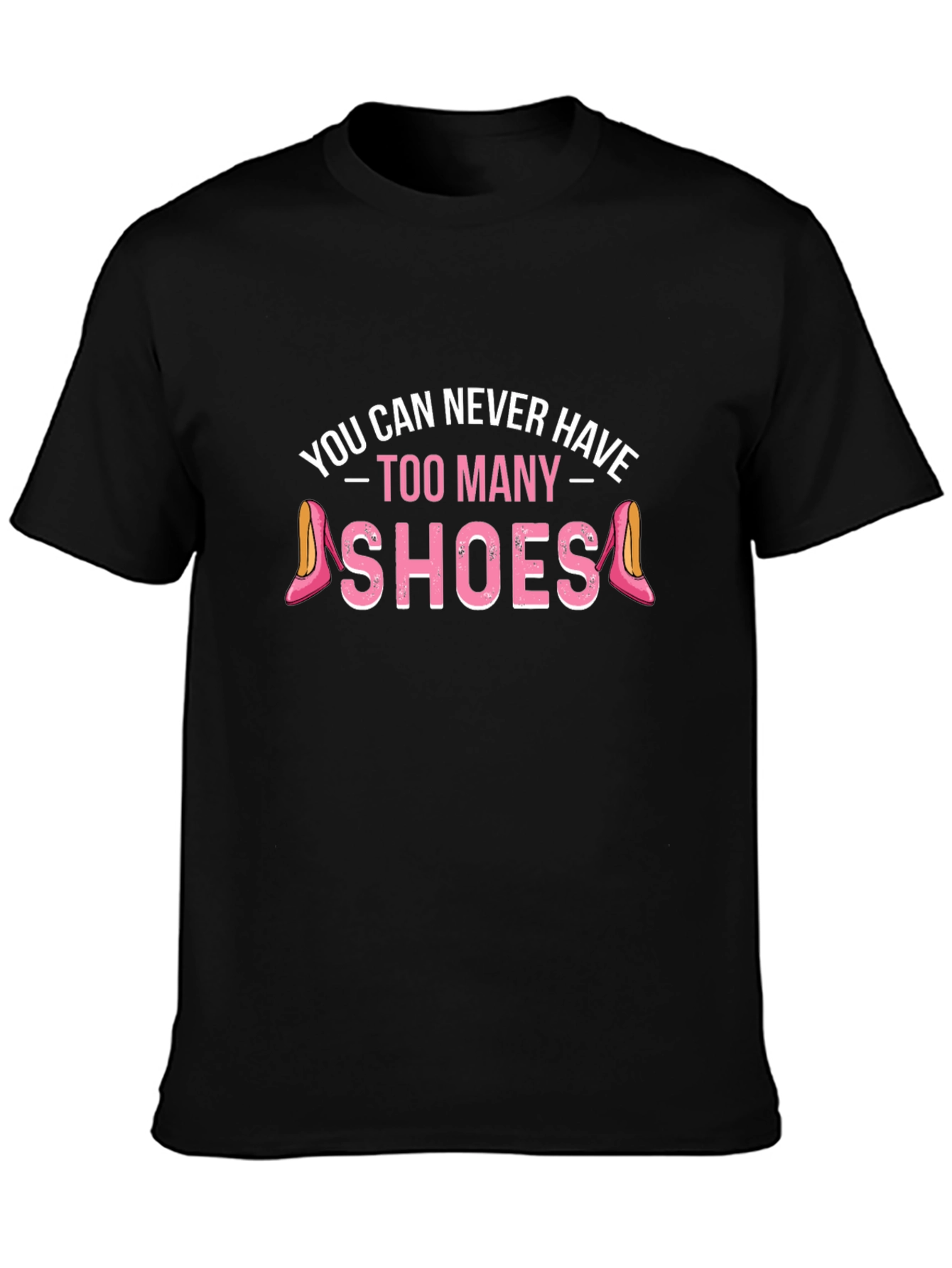 Too Many Shoes Black Graphic Tee
