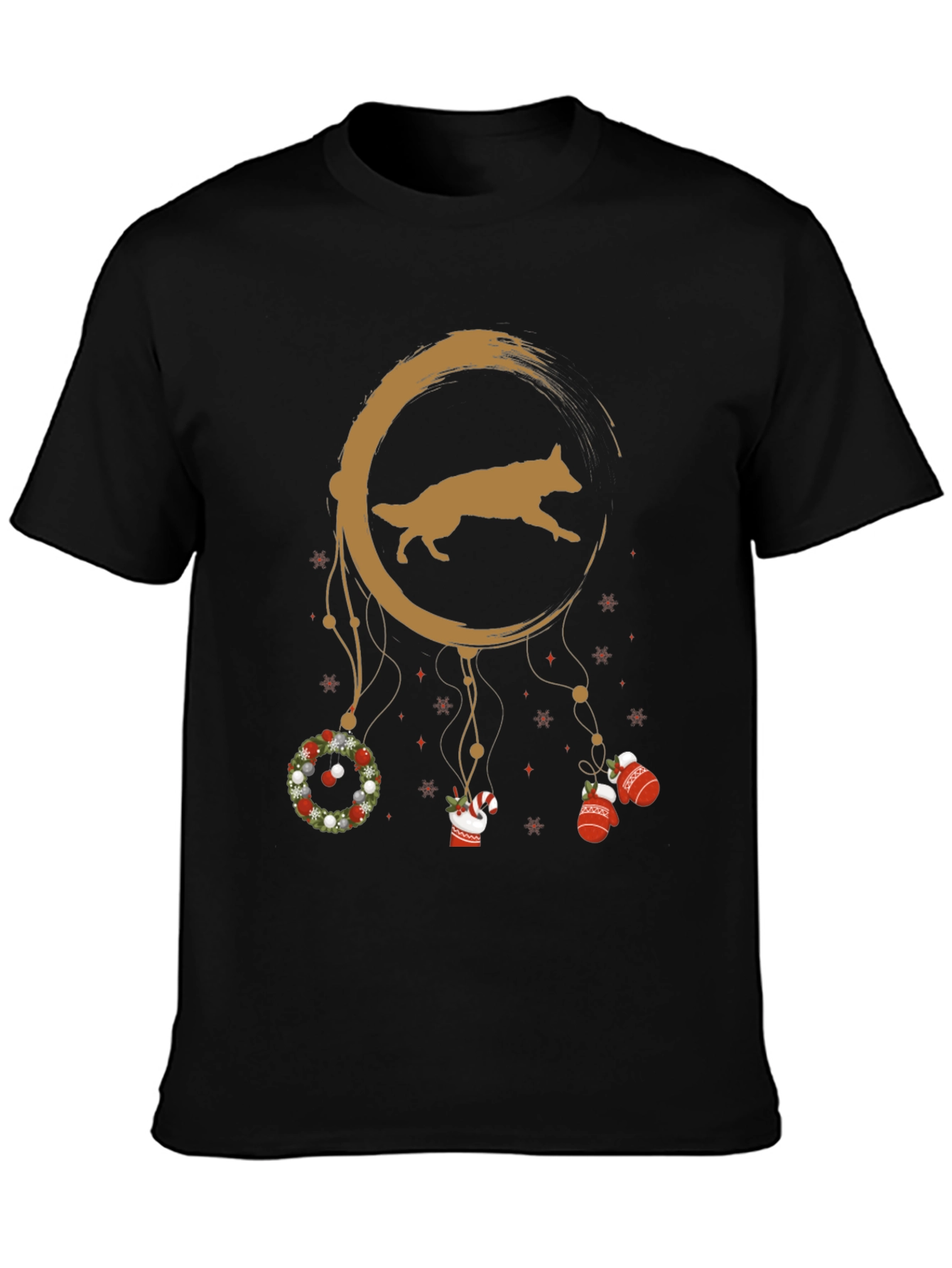 Festive Dog Dreamcatcher Graphic Tee