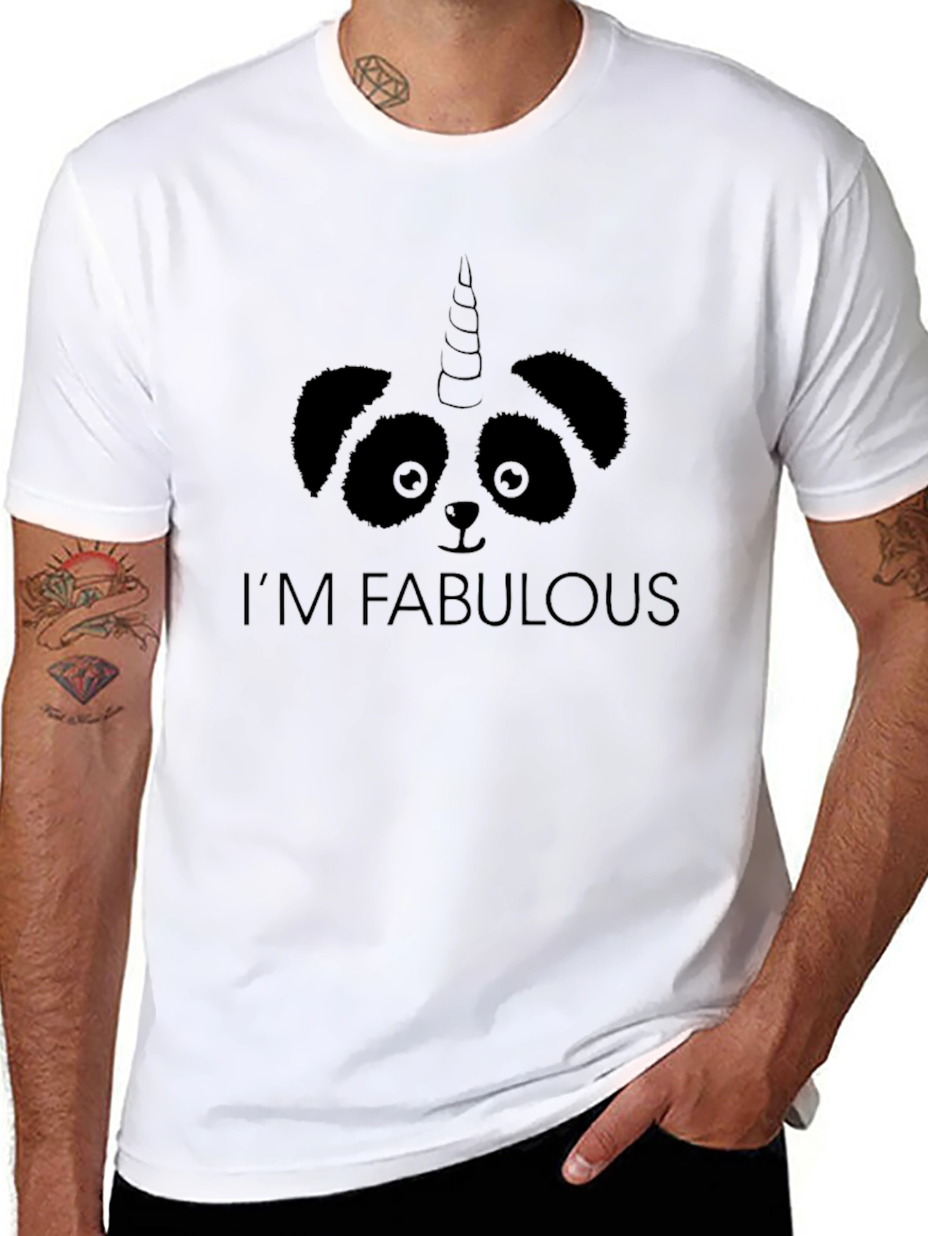 Im Fabulous Panda Unicorn Graphic Tee