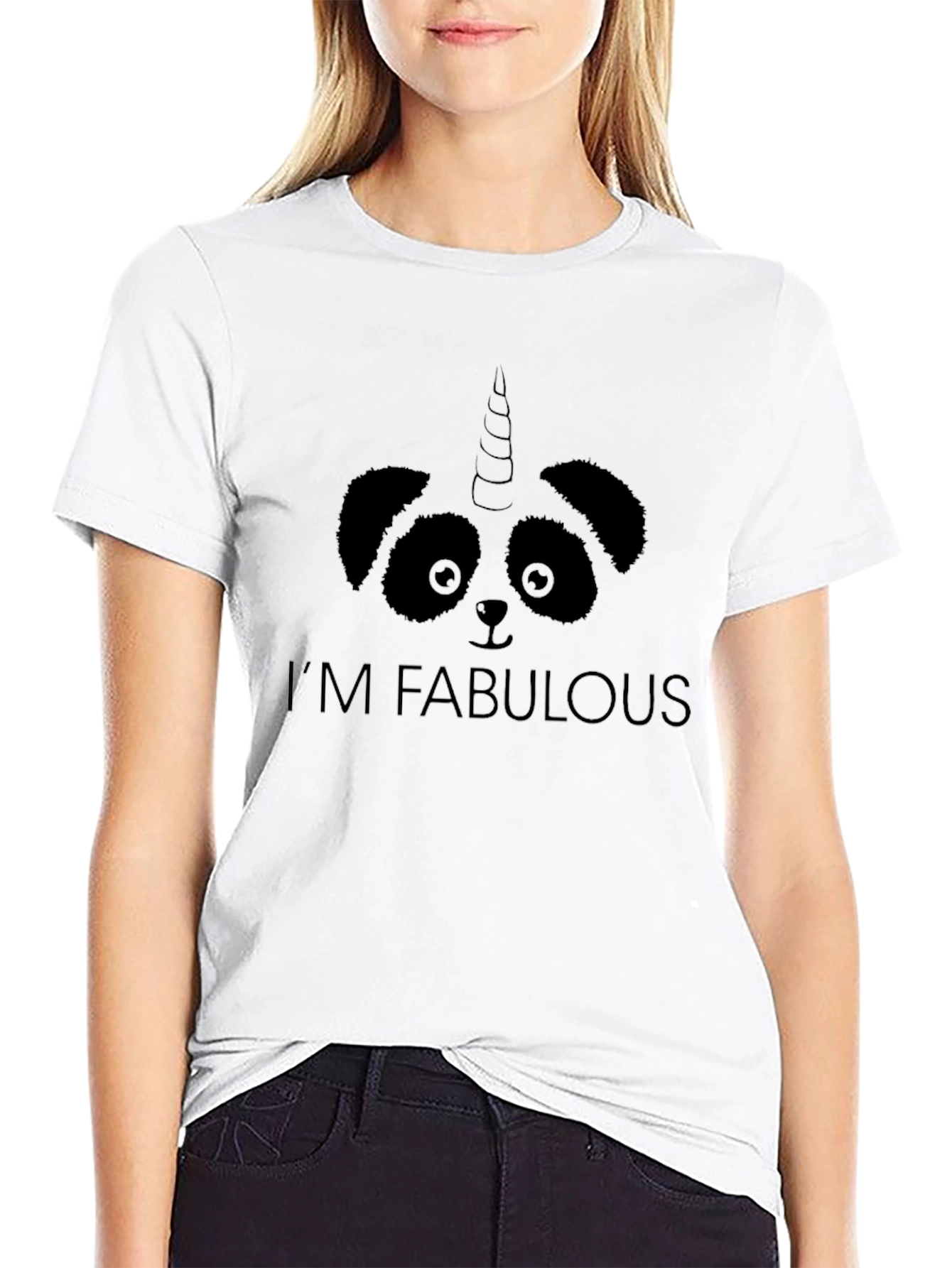 Im Fabulous Panda Unicorn Graphic Tee