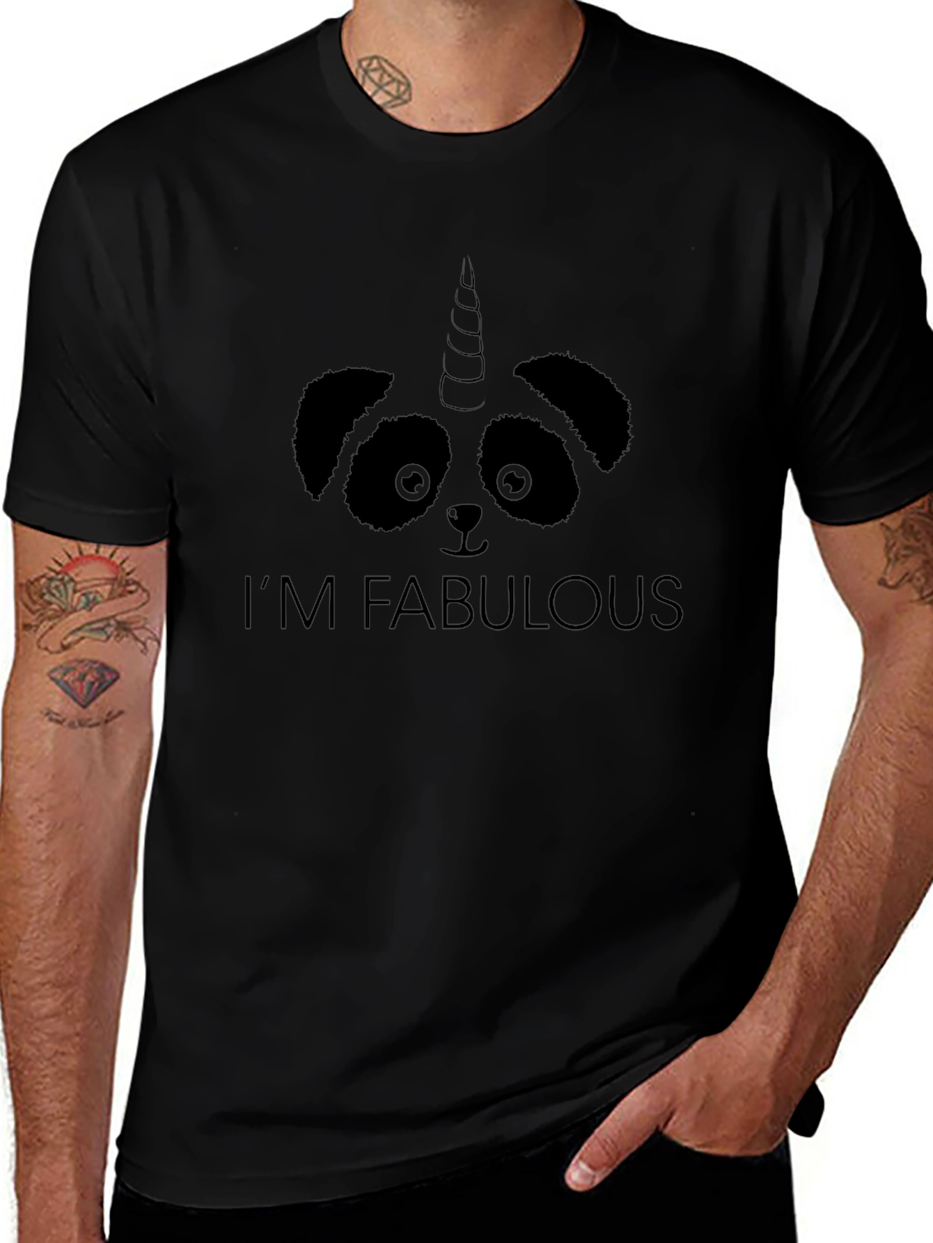 Im Fabulous Panda Unicorn Graphic Tee
